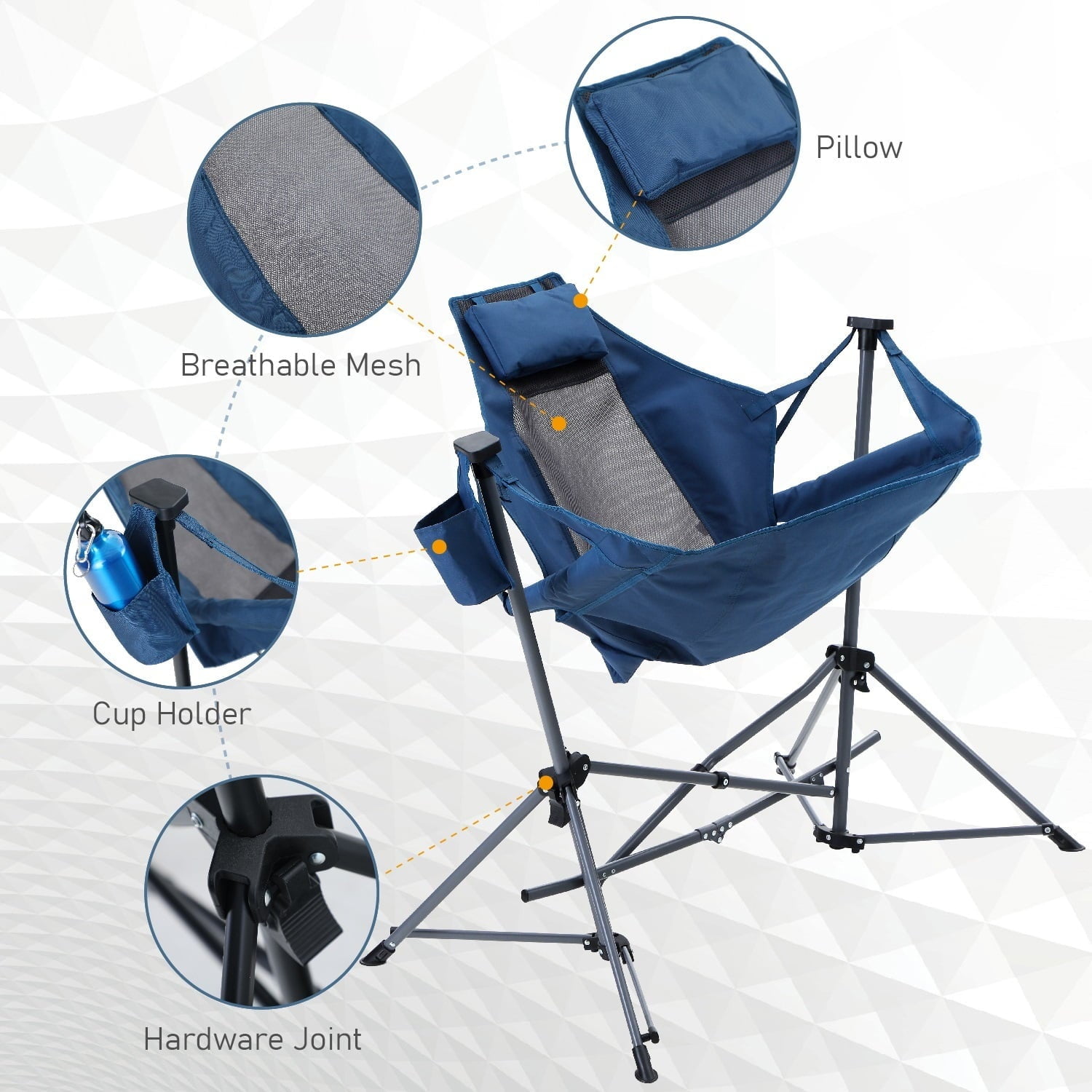 Alpha Joy Hammock Camping Chair Folding Rocking Chair - Image 4