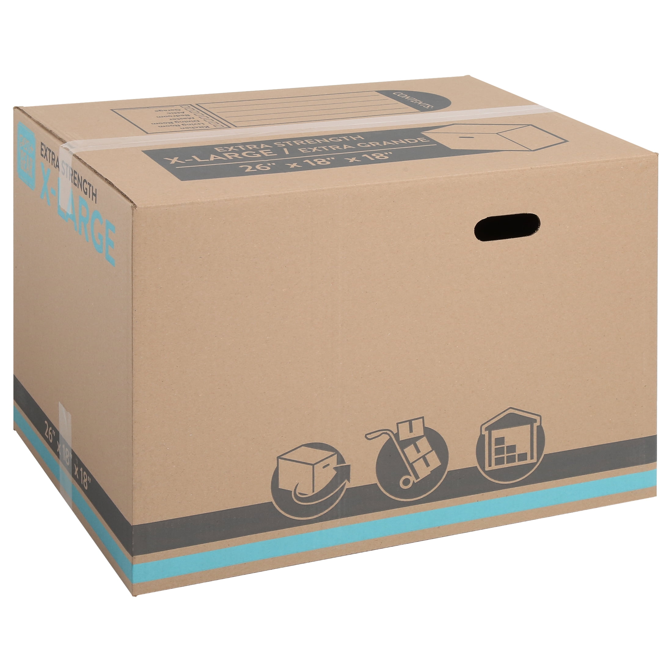 Pen+Gear Extra Large Extra Strength Recycled Moving Boxes, 26in.Lx18 in.Wx18 in.H, Kraft,15Count - Image 4