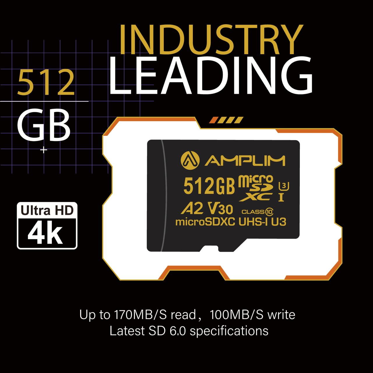 Amplim 512GB Micro SD Card - High Speed MicroSD for Camera, MicroSDXC Memory Card for Switch, Mini SDXC with Adapter, A2 U3 Class 10 for GoPro, Phone, Tablet Video - Image 6