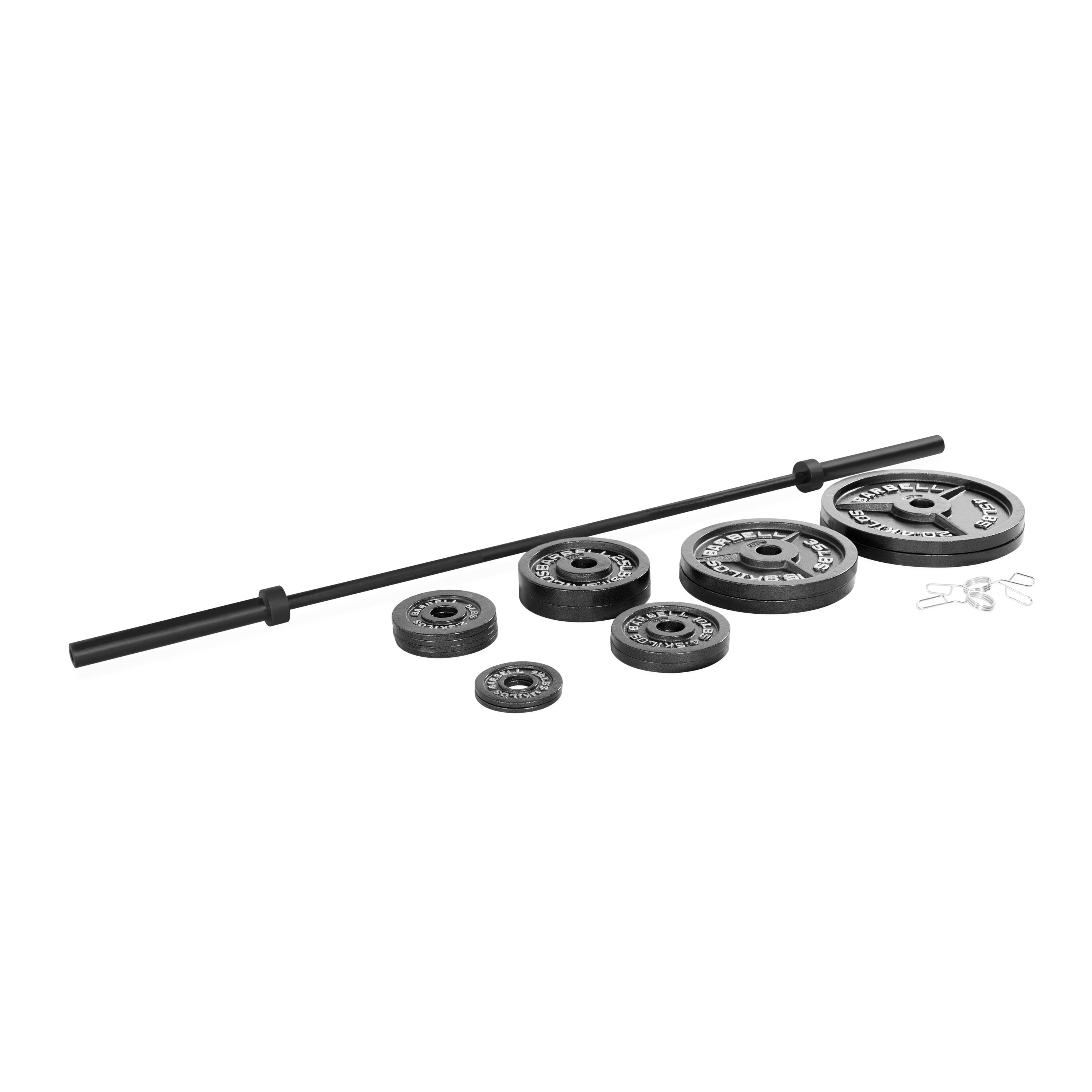CAP Barbell 300-lb Cast Iron Olympic Weight Set (Includes 7' Bar) - Image 4