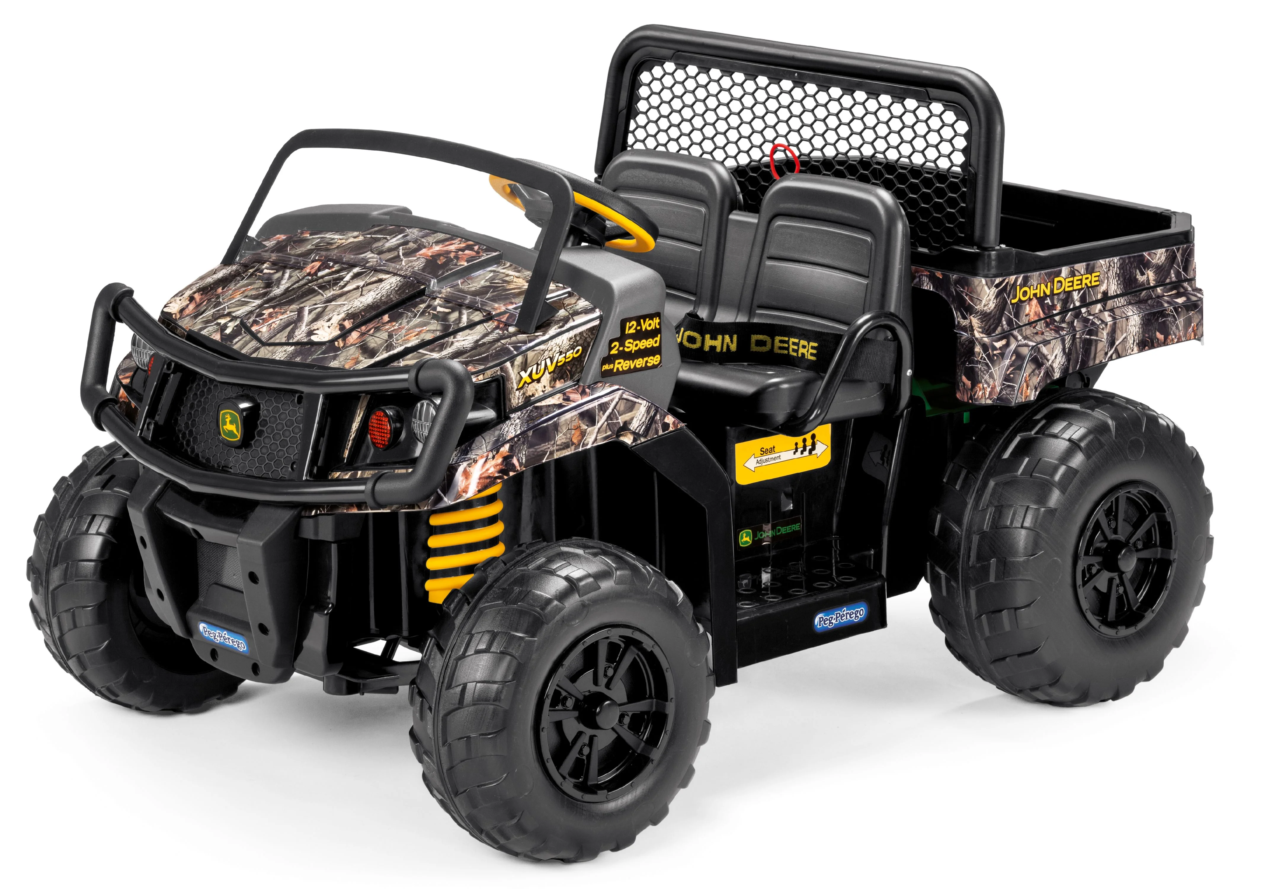 Peg Perego John Deere Gator XUV 12V Ride-On Vehicle in Camo with Realistic Features - Image 3