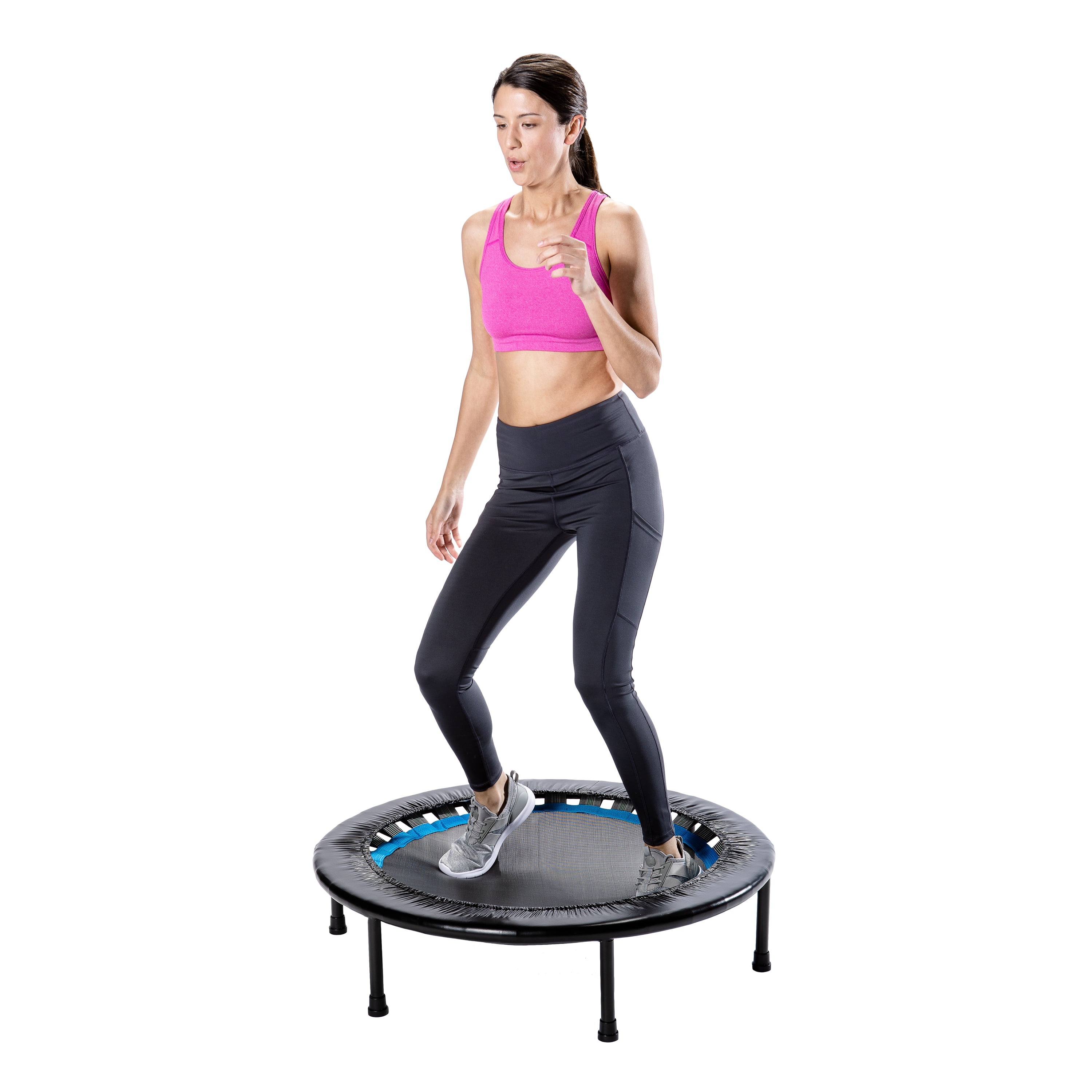 Athletic Works Circuit Trainer Trampoline with Steel Frame, Monitor and Adjustable Incline, 36"Dx12"H, 14 lbs., Black - Image 3