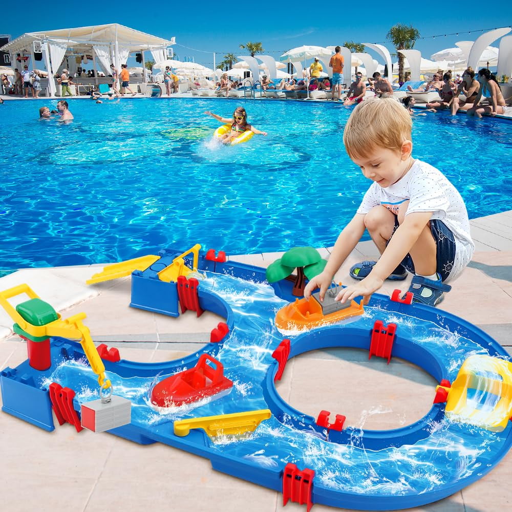 Vatos 39-Piece DIY Water Park Playset, Water Table for Kids Aged 3-7 - Image 5