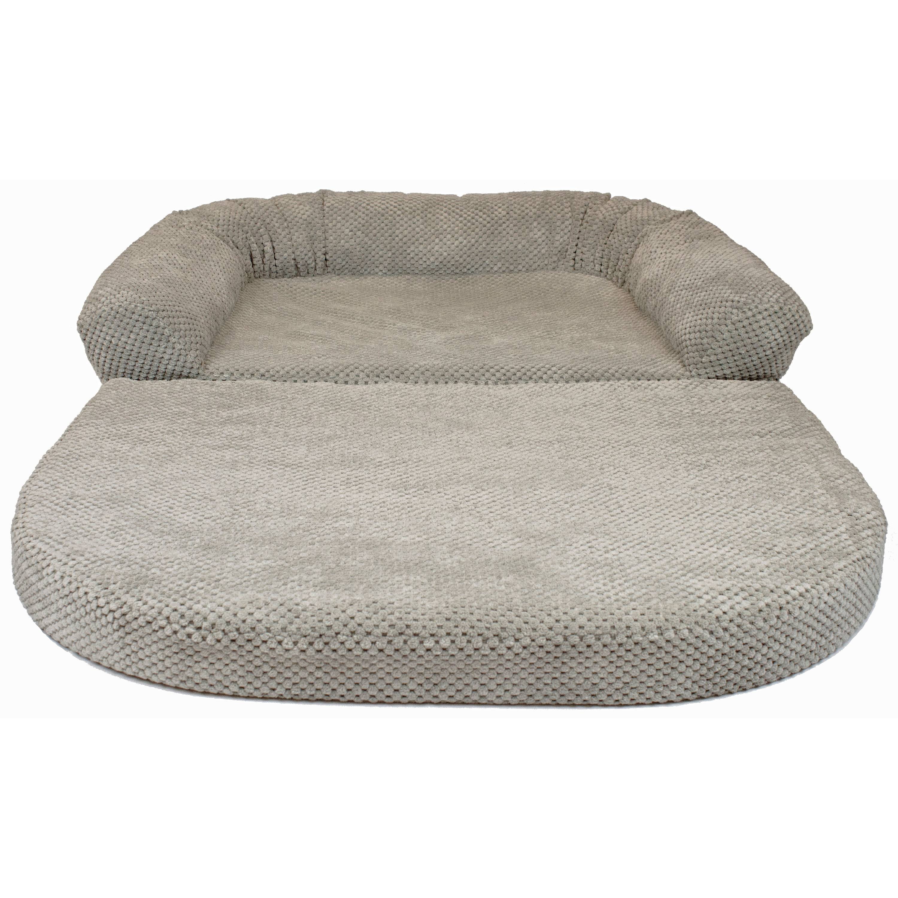 Precious Tails Chenille Round Sofa Fold Out Orthopedic Dog Bed - Image 7