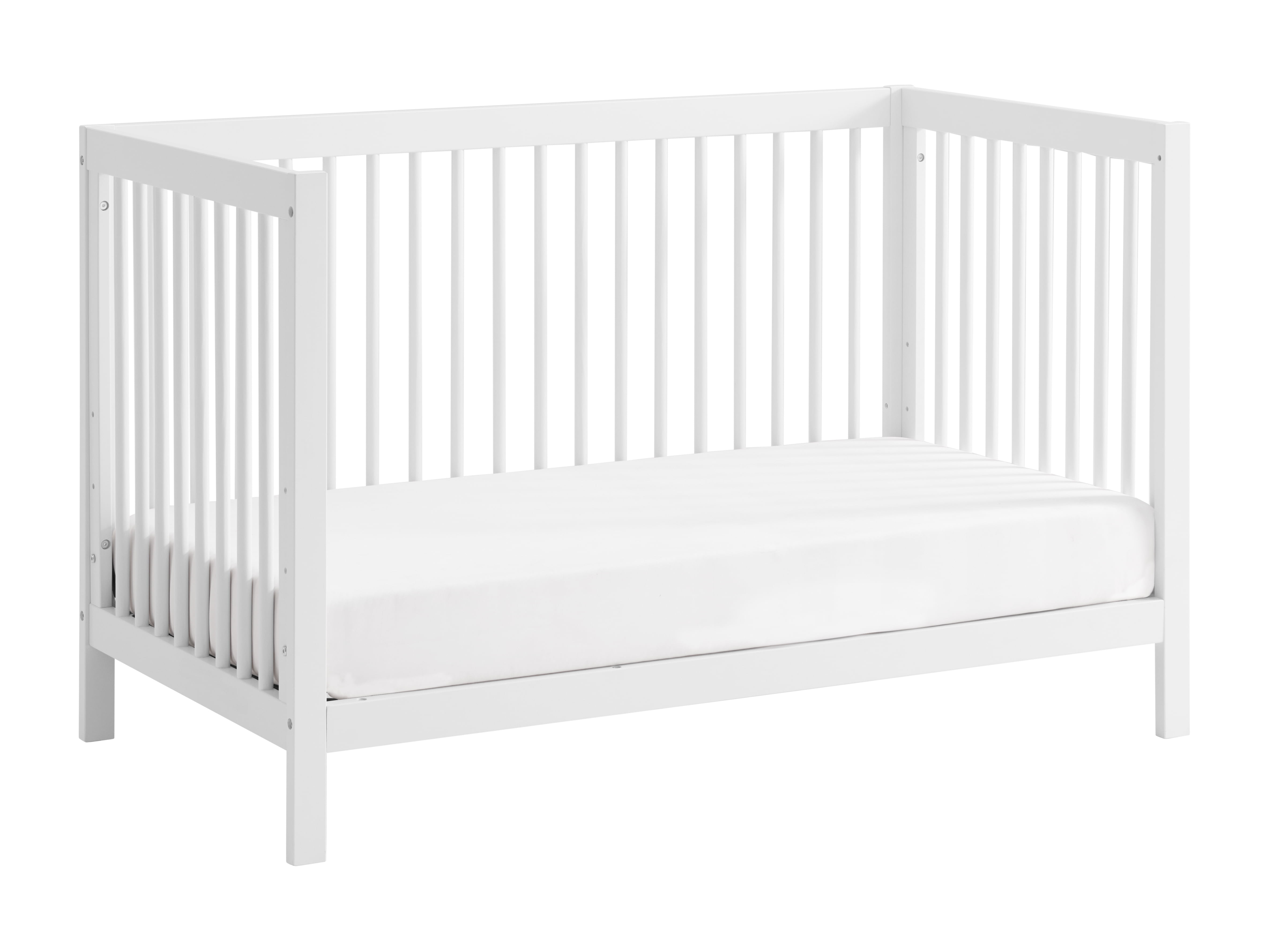 Oxford Baby Essential Island Full Size 4-in-1 Convertible Crib with Round Spindles, White - Image 3