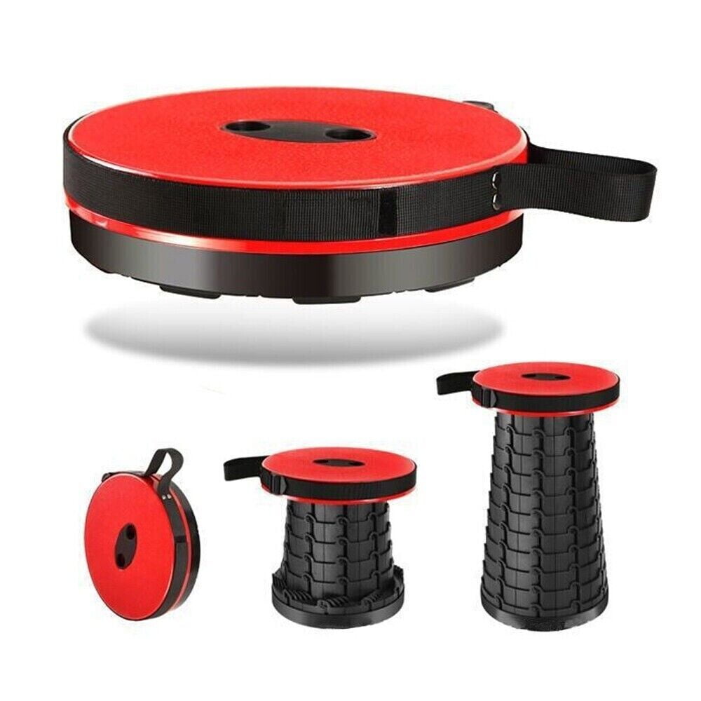 VINAUO Collapsible Chairs,Collapsible Seat,Telescoping Stool Adjustable Height for Fishing,Hiking Tours,BBQ,Parties,Outdoor Red - Image 7