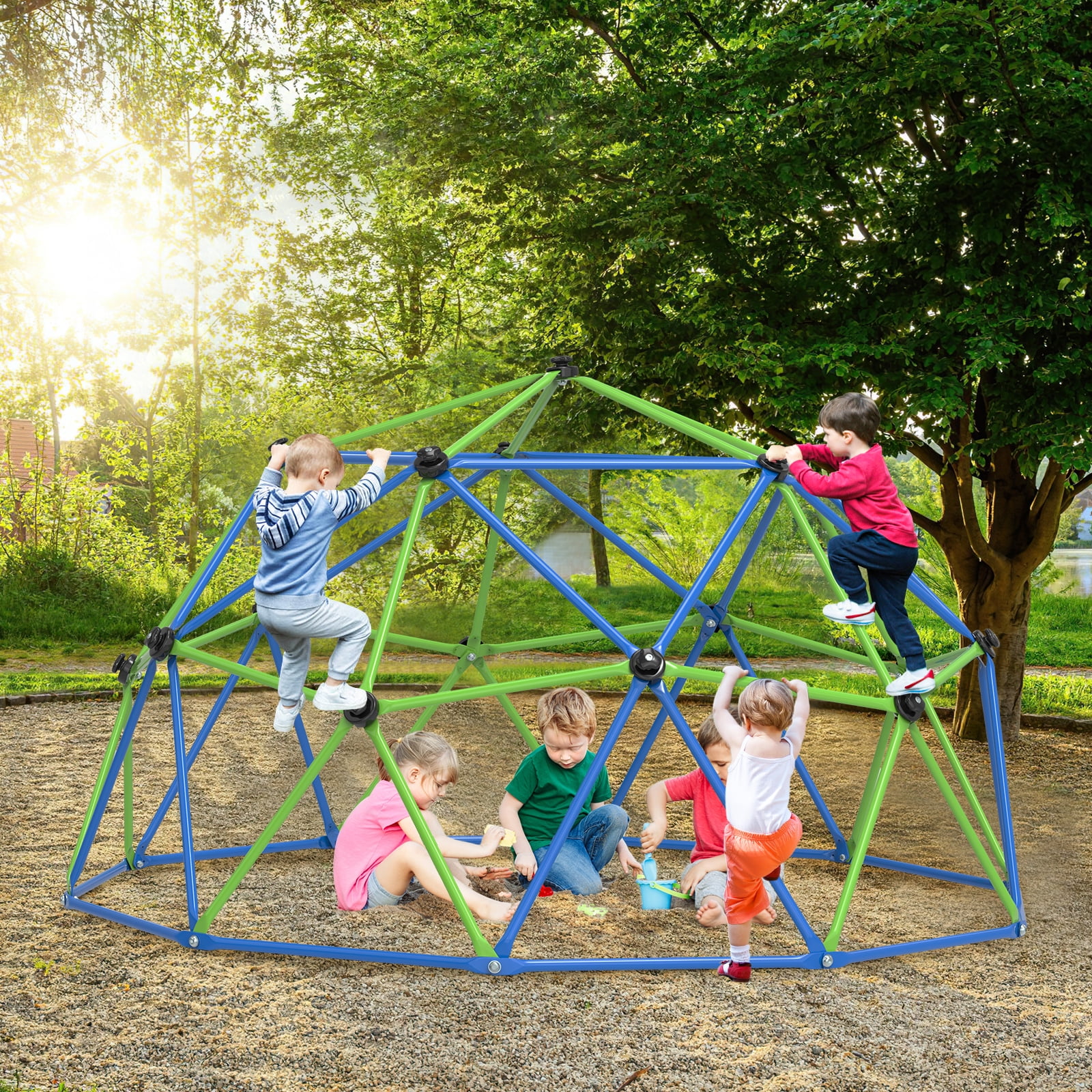 WOSTOO 10FT Climbing Dome,Kids Dome Climber Jungle Gym Outdoor Toddler Play Set for Kids 3-10 Year Outdoor Play , Supports up to 880lbs - Image 5