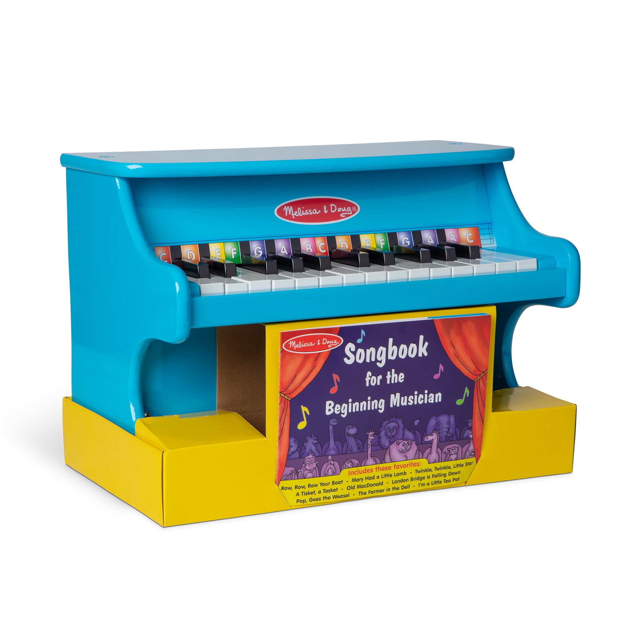 Melissa & Doug Learn-to-Play Piano with 25 Keys and Color-Coded Songbook - Blue - Image 5