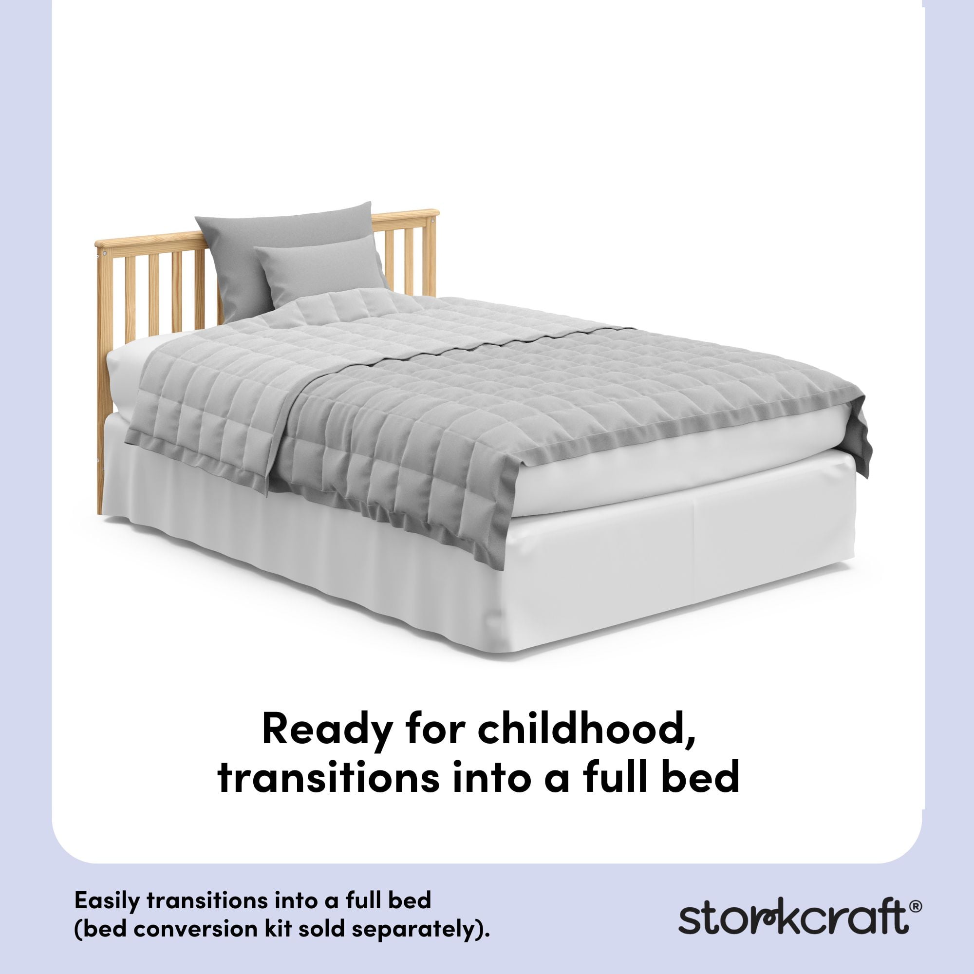 Storkcraft Hillcrest 4-in-1 Convertible Baby Crib, Natural - Image 13