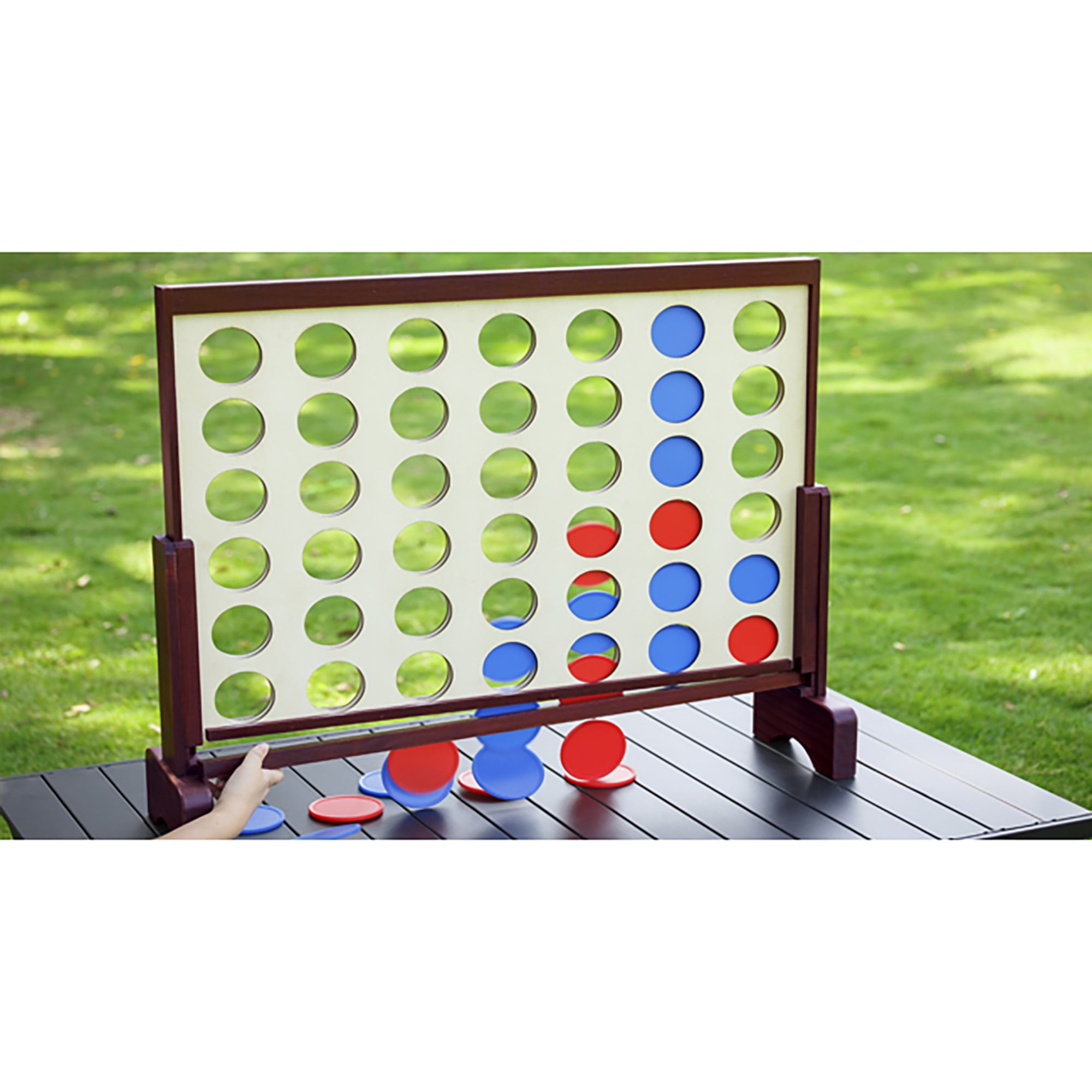 Trimate Wooden Giant Connect 4 Game for Outdoor and Indoor Use, 42 Pieces - Image 6