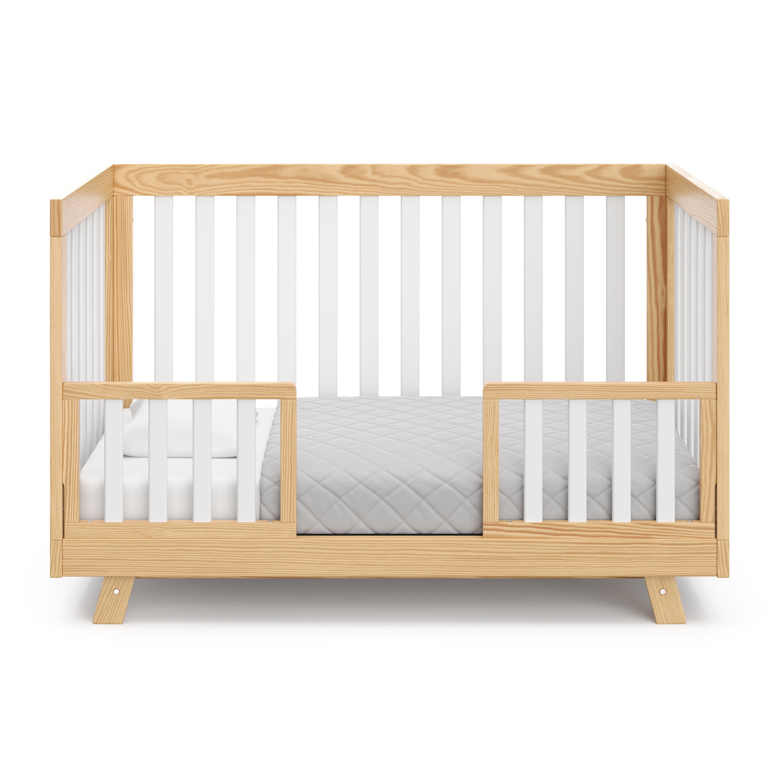 Storkcraft Beckett 3-in-1 Convertible Baby Crib, Natural/White - Image 10
