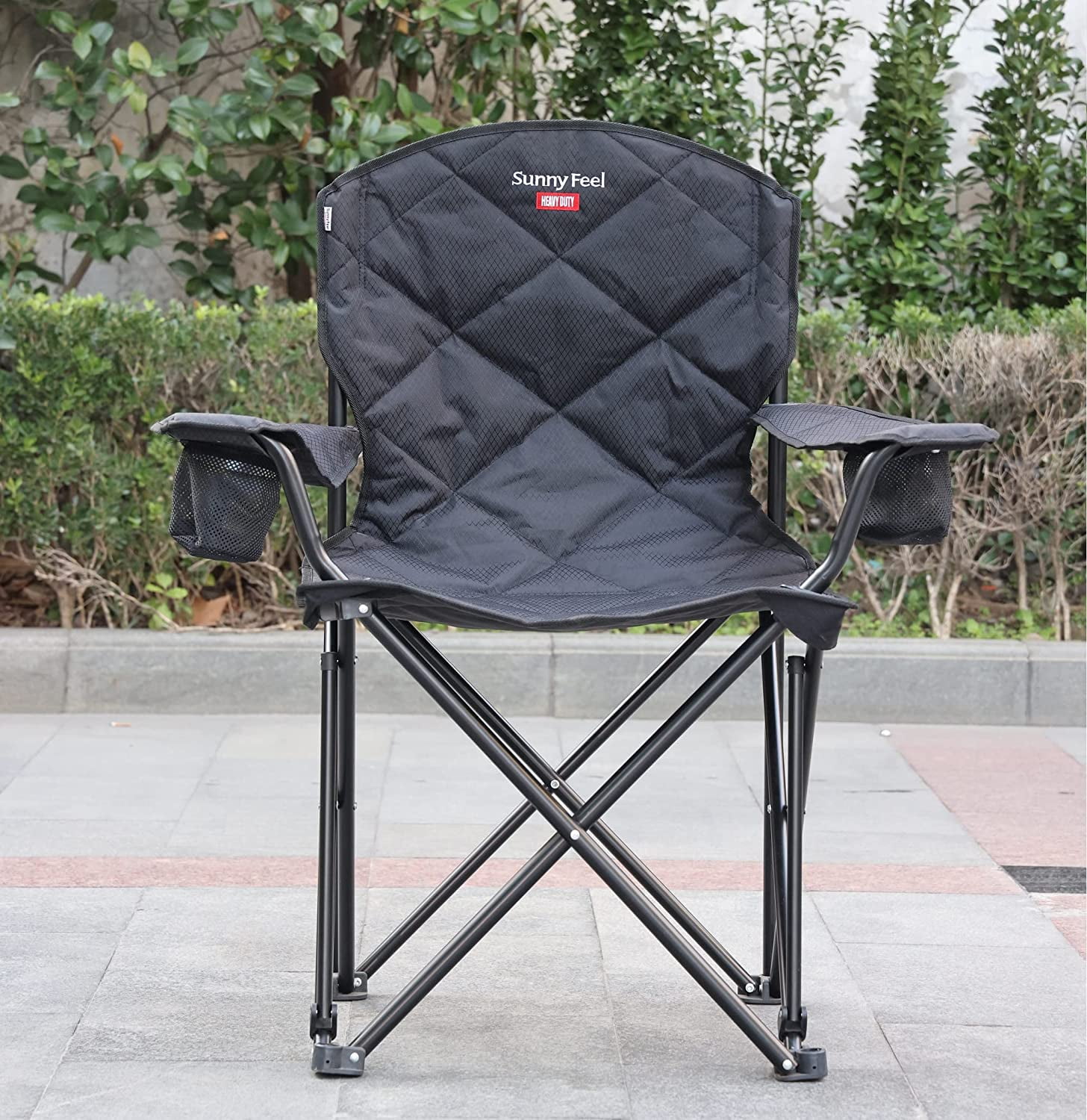 XXL Oversized Camping Chair Heavy Duty 800 LBS for Big Tall People Padded Portable Folding Quad Lawn Chairs with Armrest Cup Holder & Pocket for Outdoor/Travel/Picnic/Camp/Sports - Image 4