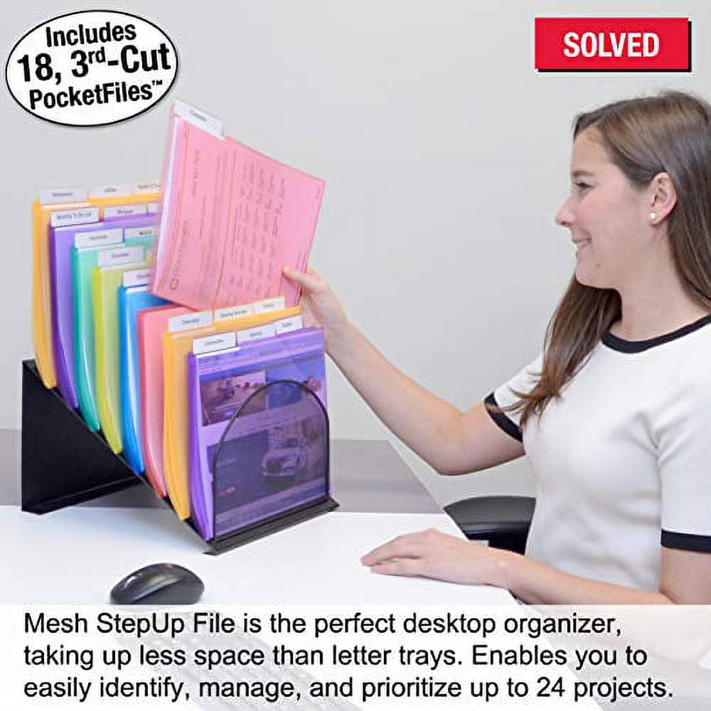 Ultimate Office 8-Compartment Desktop Organizer and Pencil Holder, Black - Image 4