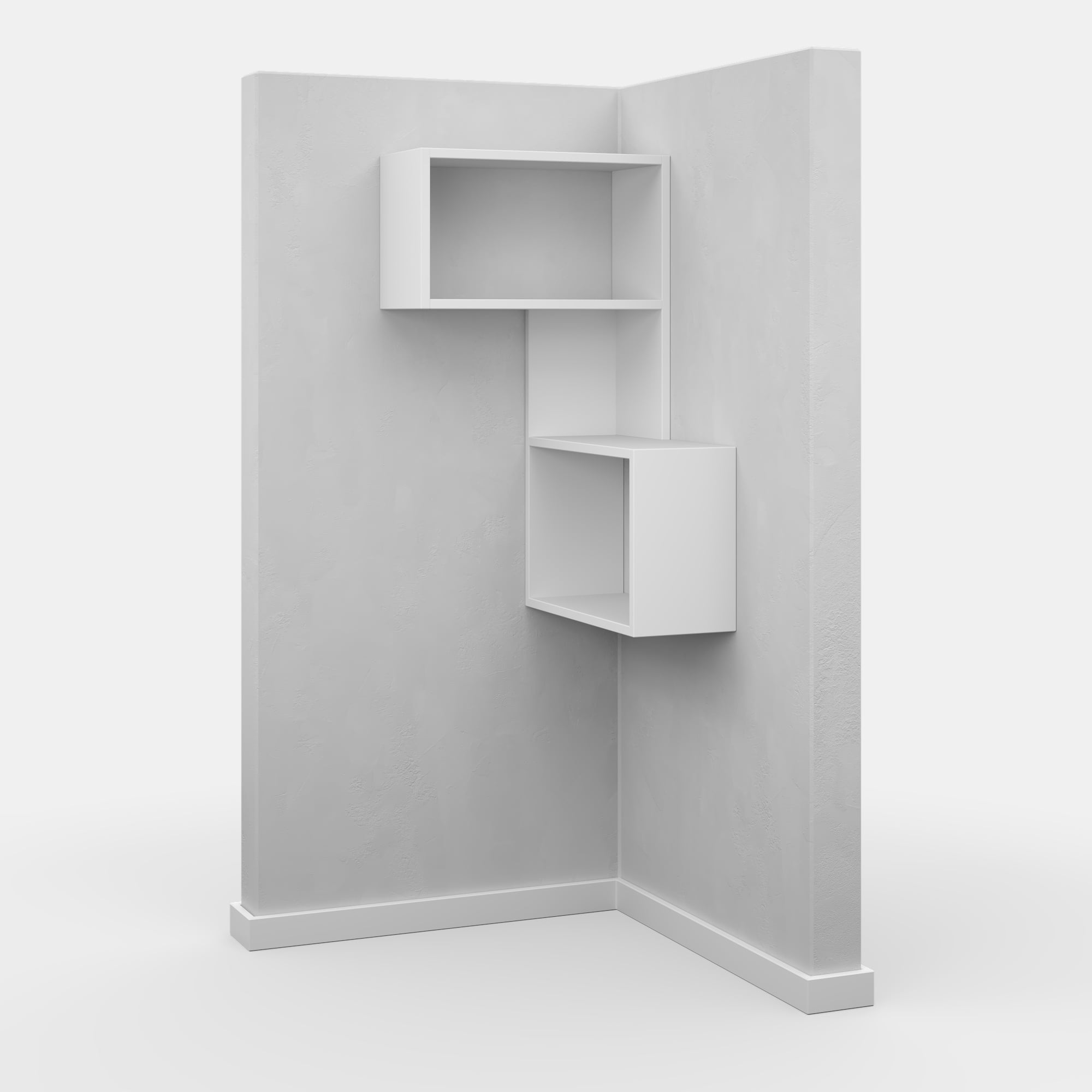 Ada Home Decor Furniture 18.5" 3 Tier White Wingate Modern Wall Shelf - Image 4