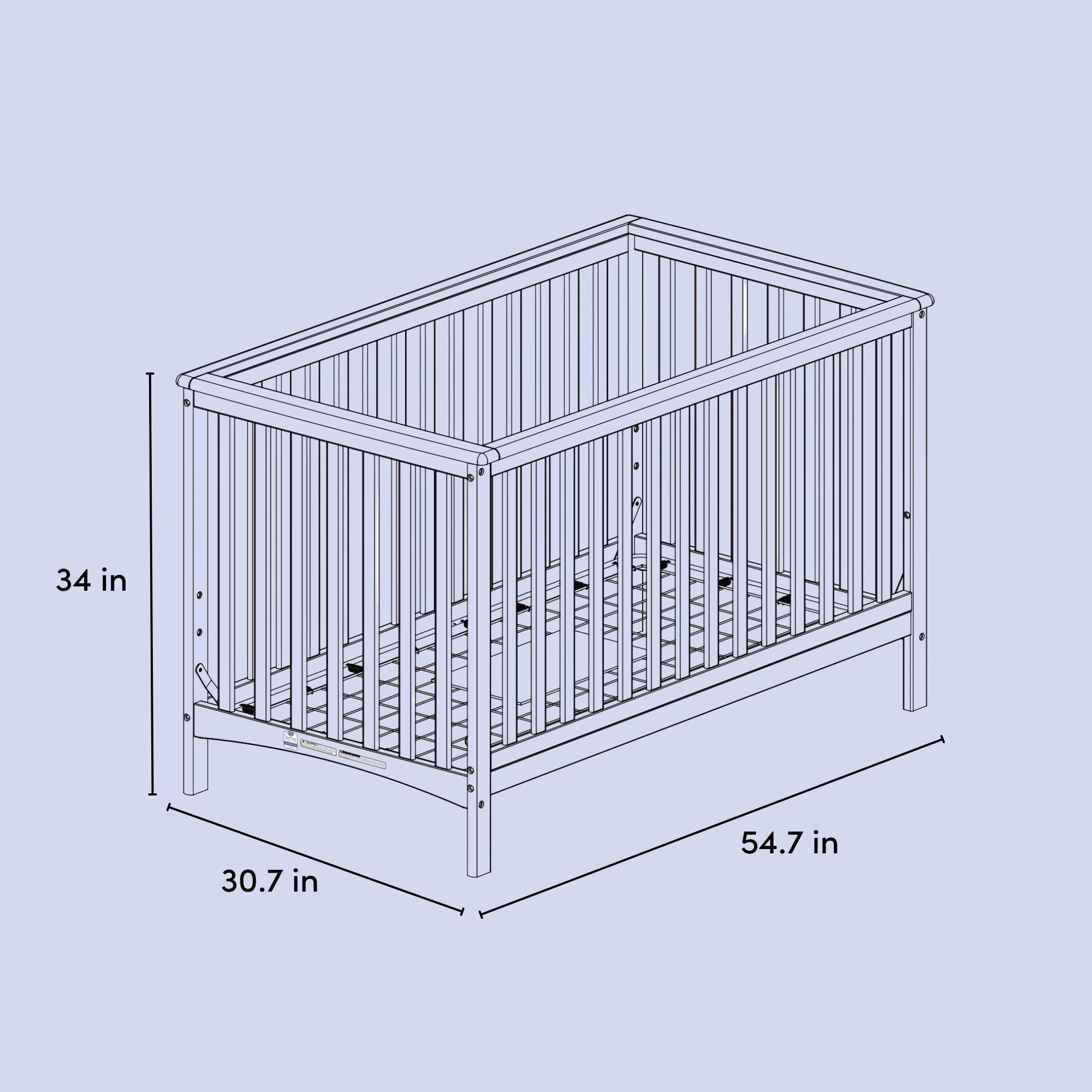 Storkcraft Hillcrest 4-in-1 Convertible Baby Crib, Natural - Image 4