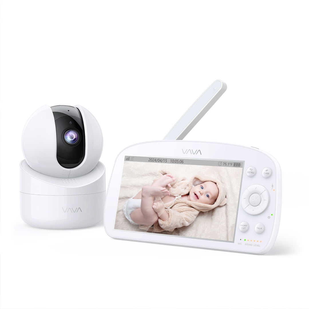 VAVA 5.5" 720P HD Video Baby Monitor with Night Vision, Zoom/Pan/Tilt, and 2-Way Audio, New - Image 3