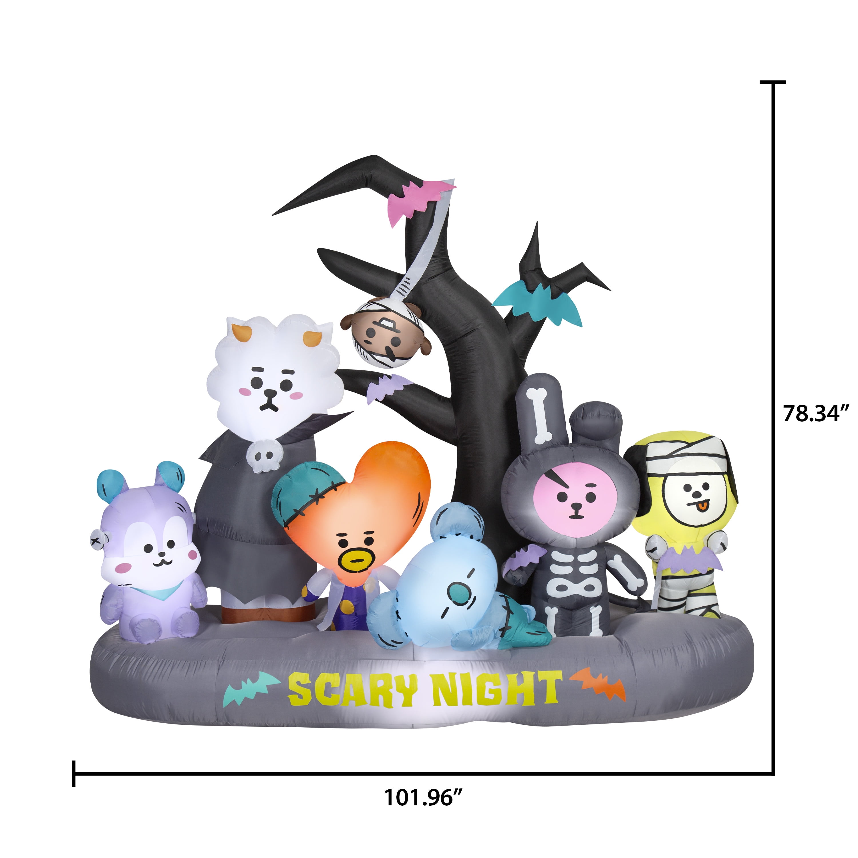 New Halloween Giant Bt21 Airblown Yard Inflatable Scene by Way to Celebrate 8.5 ft Wide - Image 3