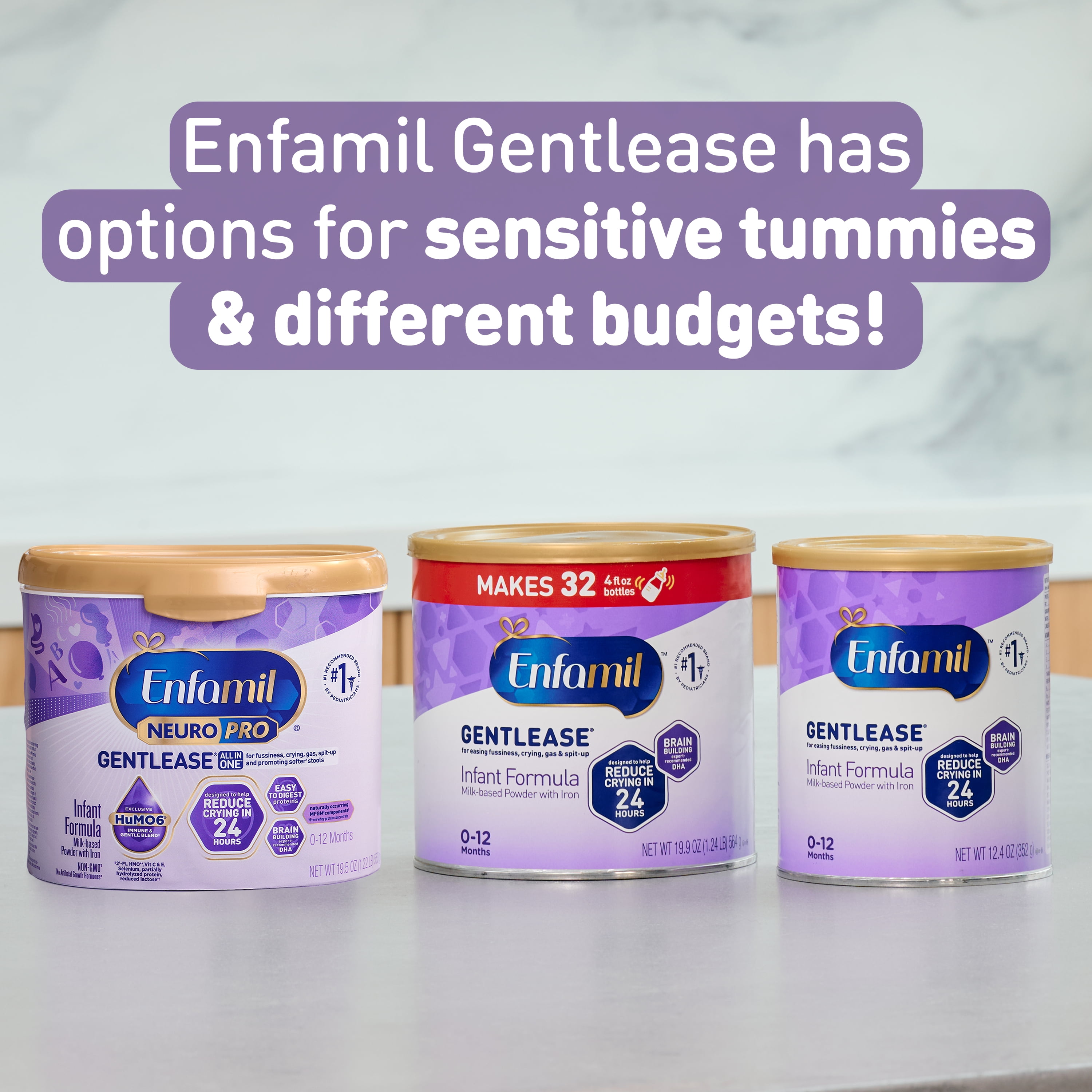 Enfamil NeuroPro Gentlease Baby Formula for Easing Fussiness, Gas, Spit-up in 24 Hrs, 30.4 Oz, 4 Boxes - Image 10