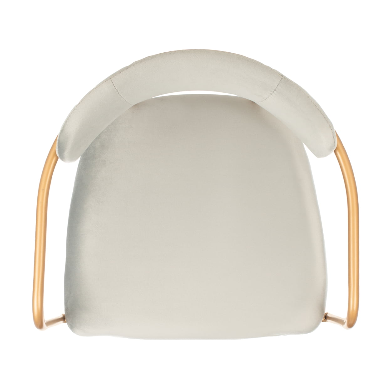 SAFAVIEH Camille Modern Solid Side Chair, Grey/Gold, Set of 2 - Image 4