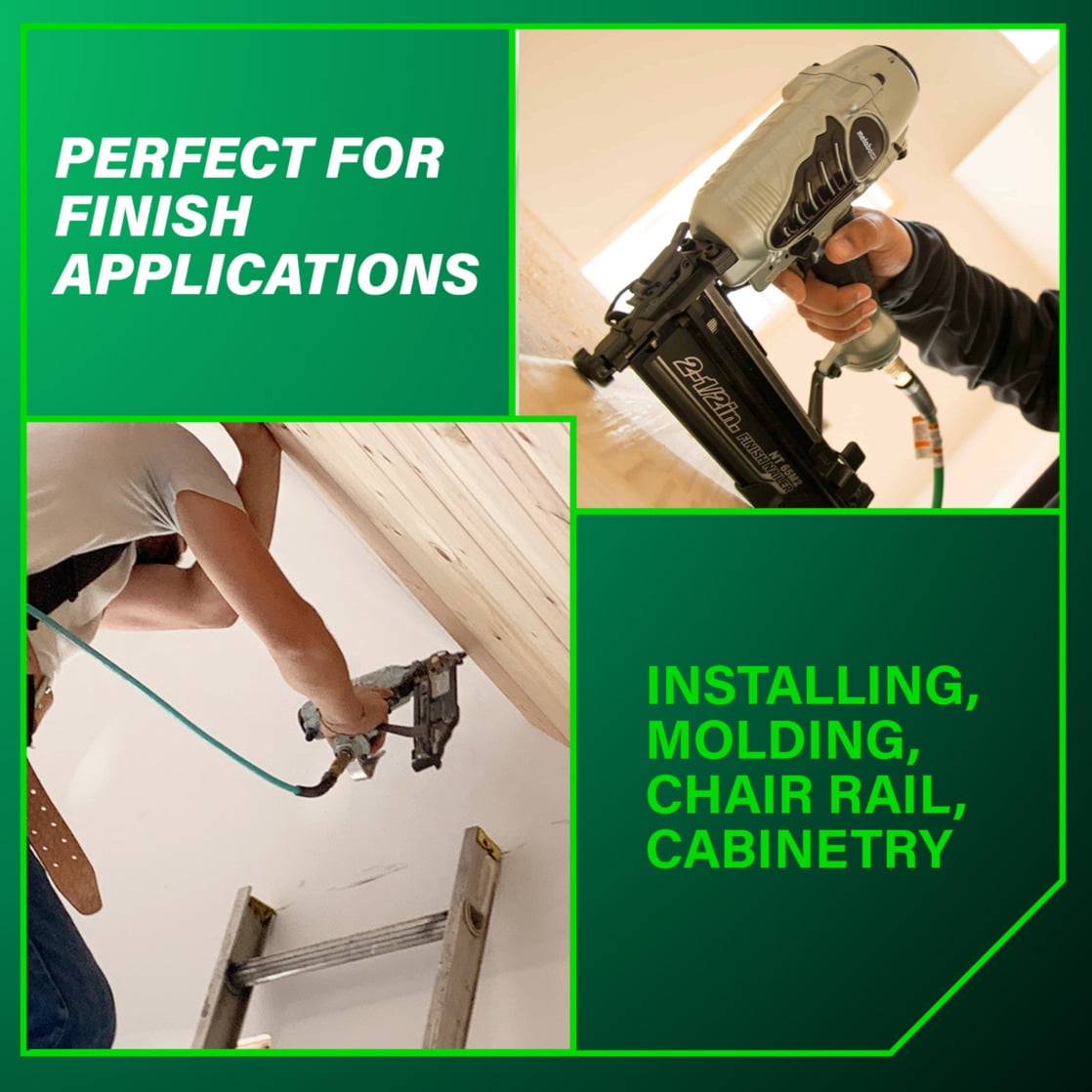 Metabo HPT 16-Gauge Finish Nailer with Air Duster, Ideal for Molding, Chair Rail and Cabinetry, Lightweight 3.7 lbs - Image 10