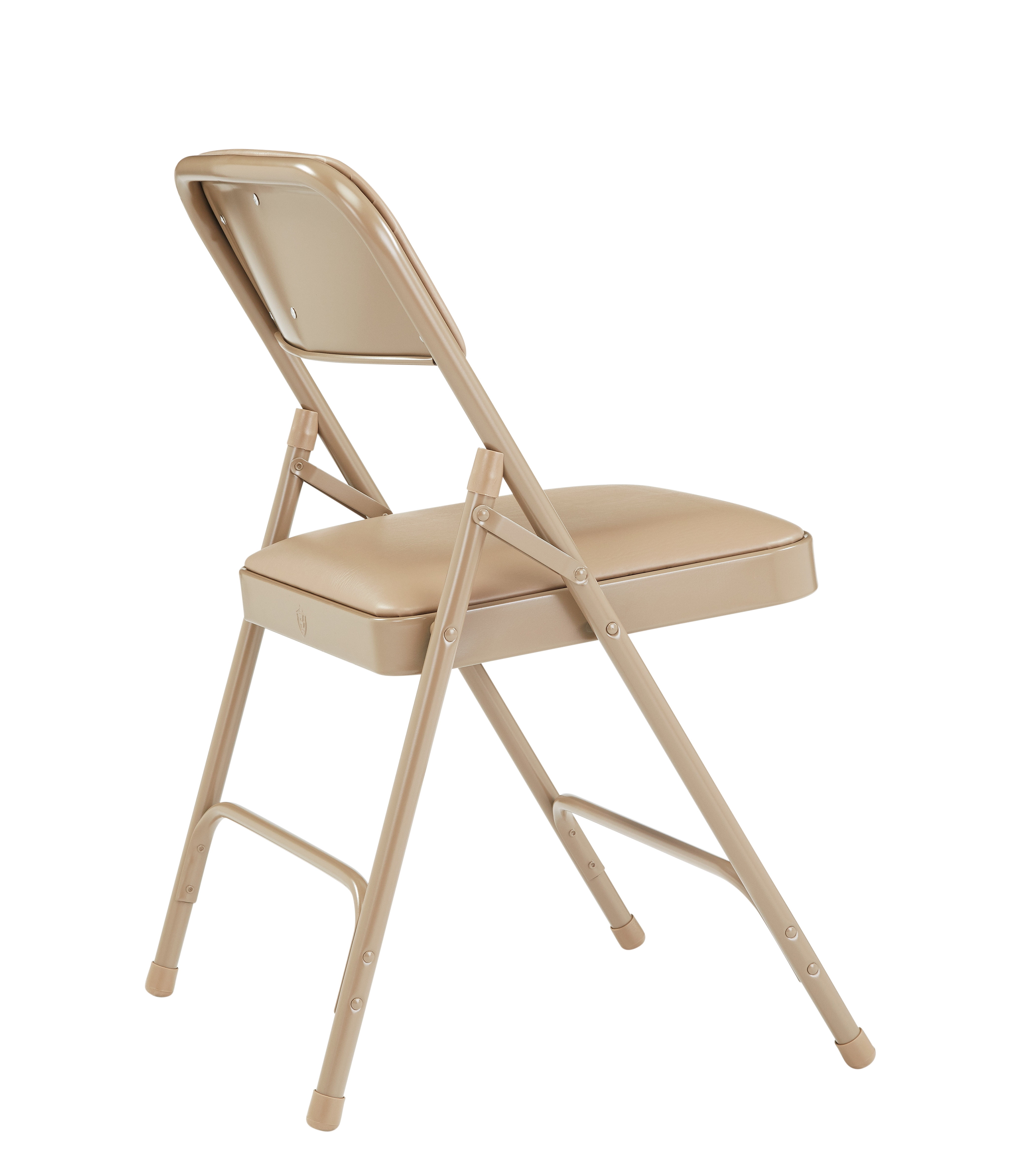 (Pack of 4) NPS 1200 Series Premium Vinyl Upholstered Double Hinge Folding Chair, French Beige - Image 5