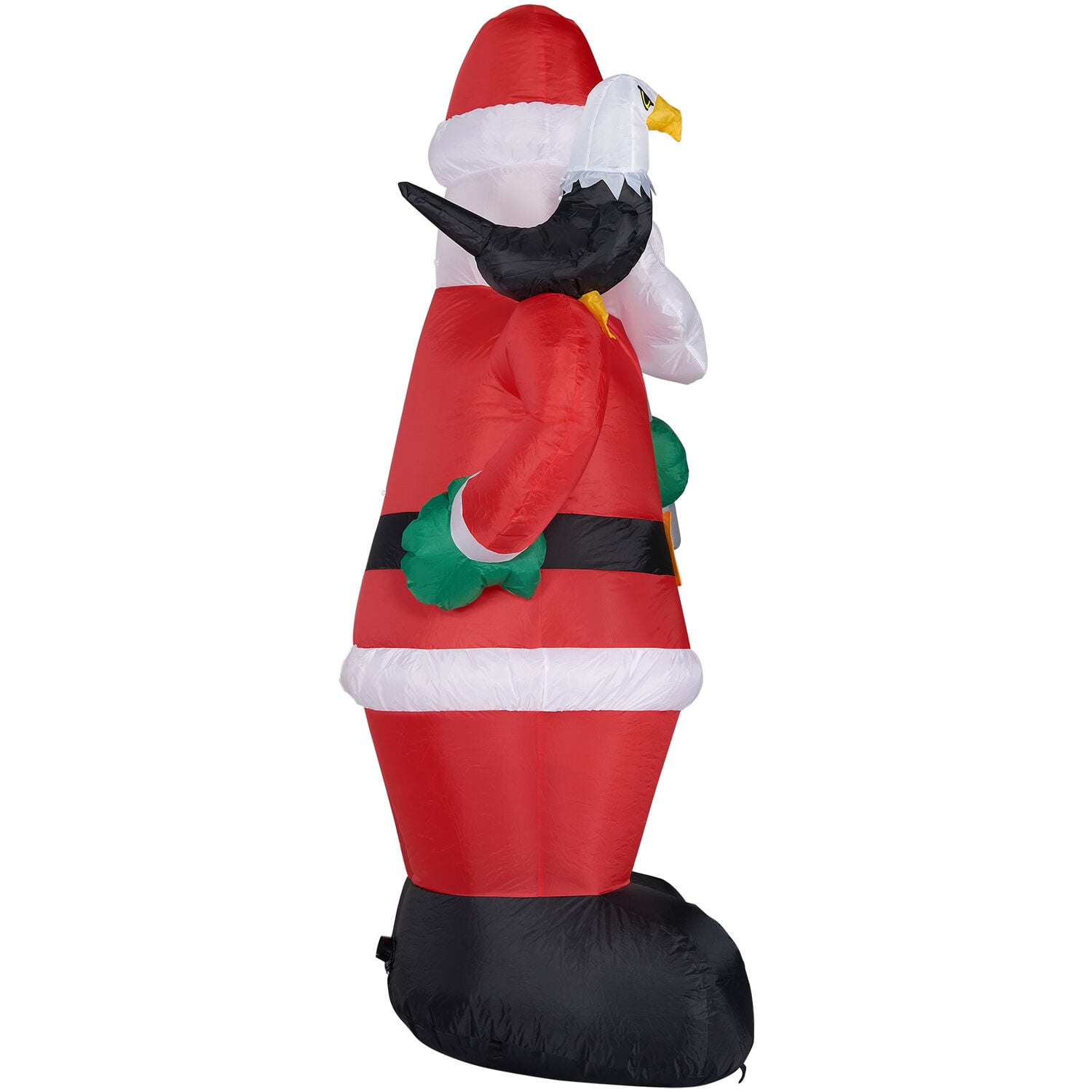 Fraser Farm Hill 8ft Patriotic Inflatable Santa with Eagle and Flag with Lights - Image 11