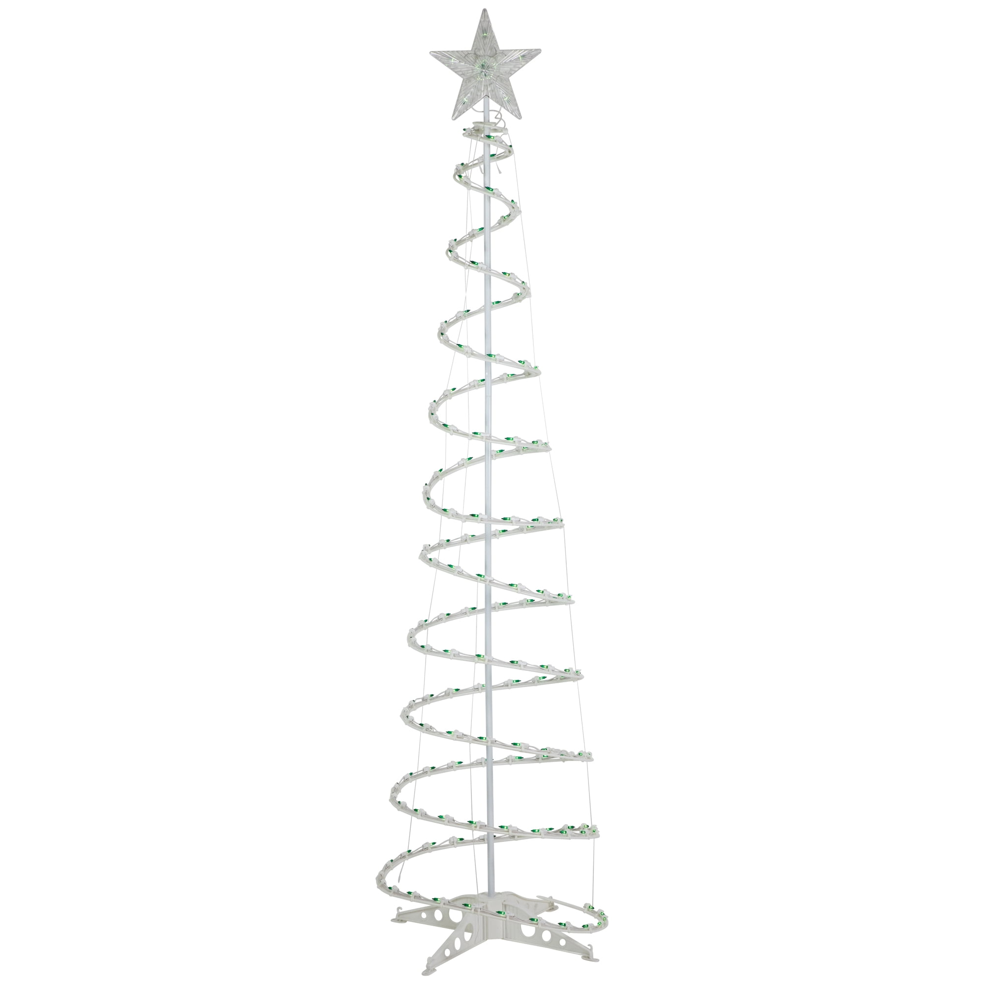Northlight Set of 3 Green Lighted Spiral Christmas Trees, 3', 4', and 6' - Image 3