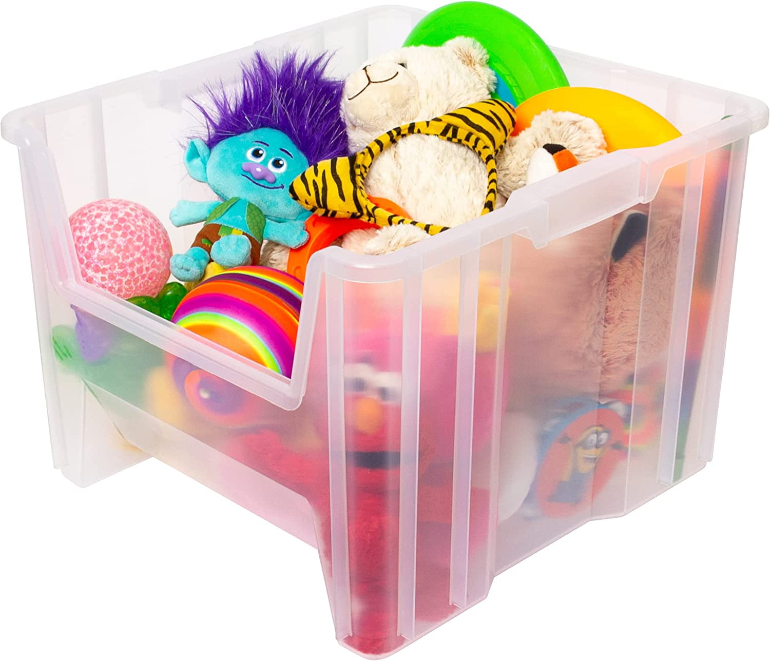 Akro-Mils Stak-N-Store 13018, Large Storage Bins, Stackable Heavy Duty Containers, 17.5"x16.5"x12.5", Clear, 2-Pack - Image 6