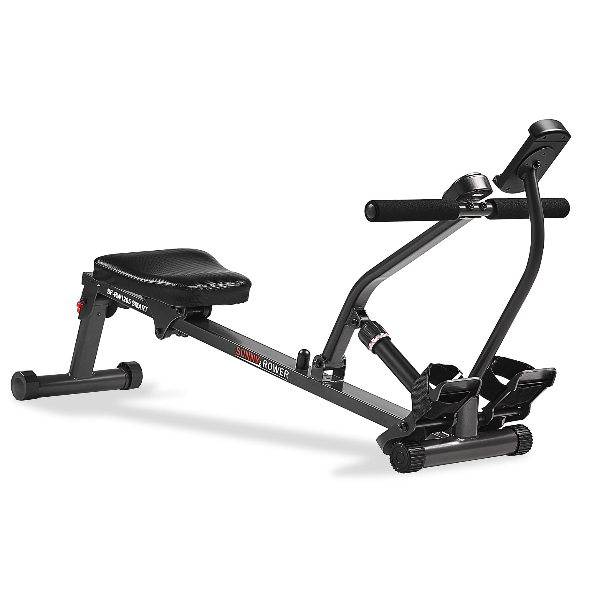 Sunny Health & Fitness Compact Hydraulic Rower & Free SunnyFit® App Via Bluetooth - Home Use Rowing Machine w 12X Resistance - SF-RW1205SMART - Image 8
