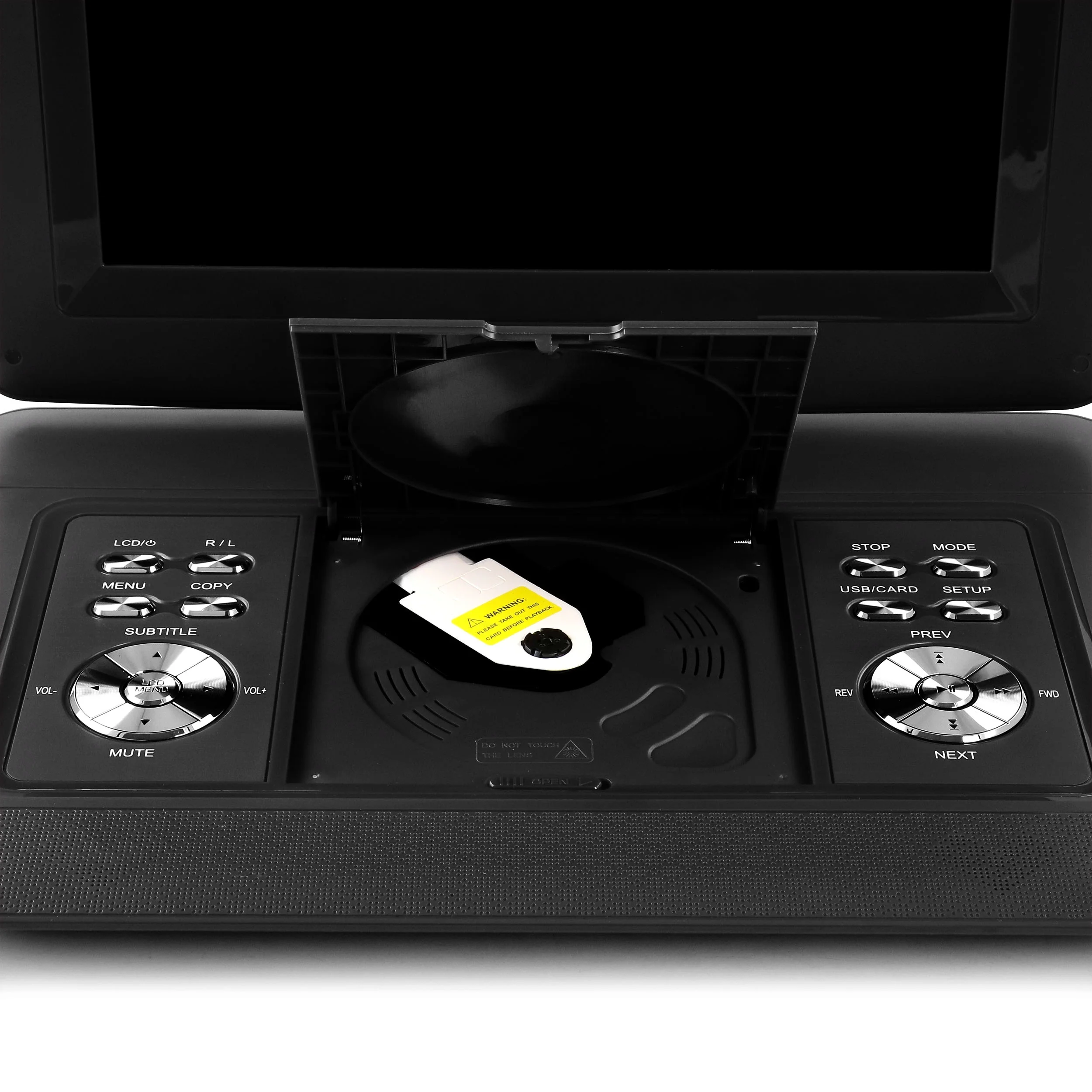 Trexonic 14.1 Inch Portable DVD Player with Swivel TFT-LCD Screen and USB,SD,AV,HDMI Inputs - Image 3