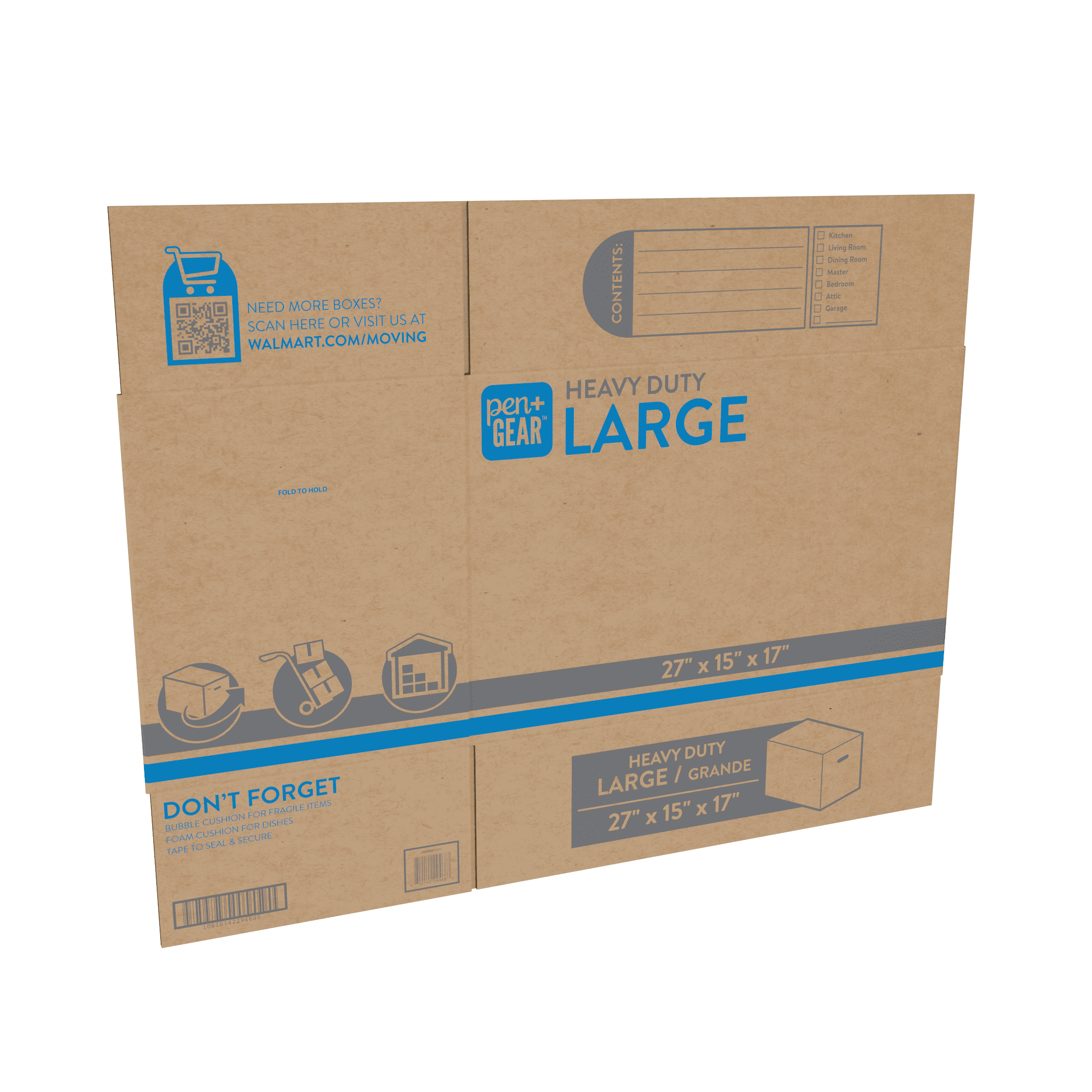 Pen+Gear Large Heavy Duty Recycled Moving Boxes, 27in.L x 15in.W x 17in.H, Kraft, 15 Count - Image 5