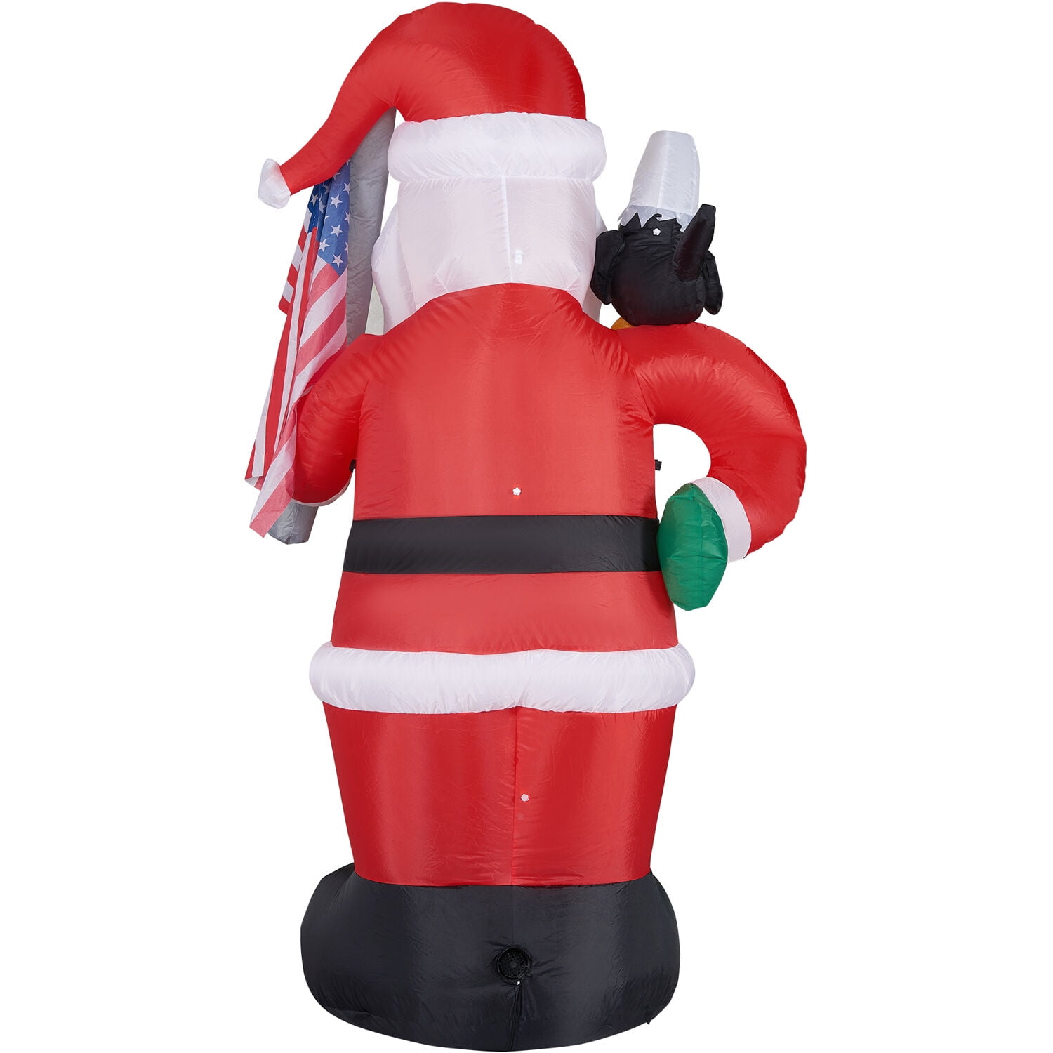 Fraser Farm Hill 8ft Patriotic Inflatable Santa with Eagle and Flag with Lights - Image 7