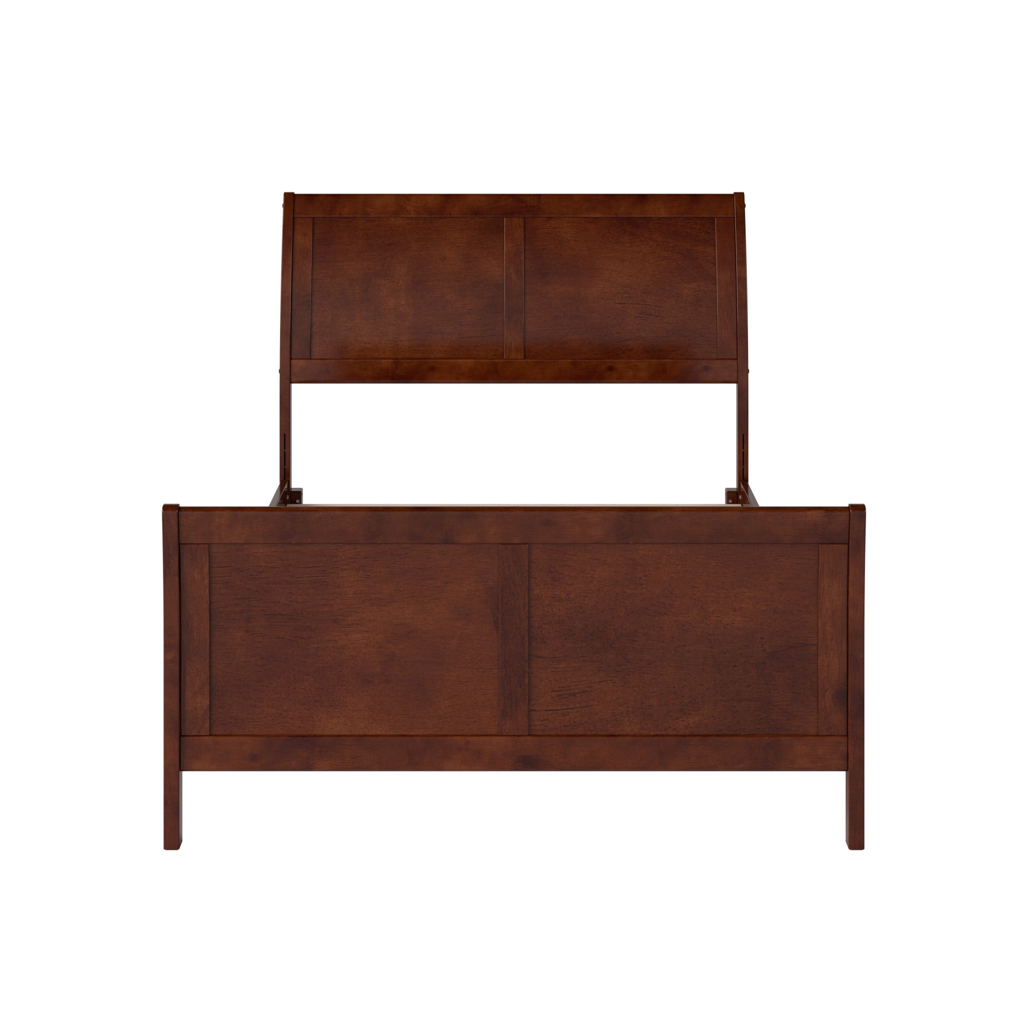 AFI Portland Full Wood Platform Bed with Sleigh Headboard and Footboard, Walnut - Image 10