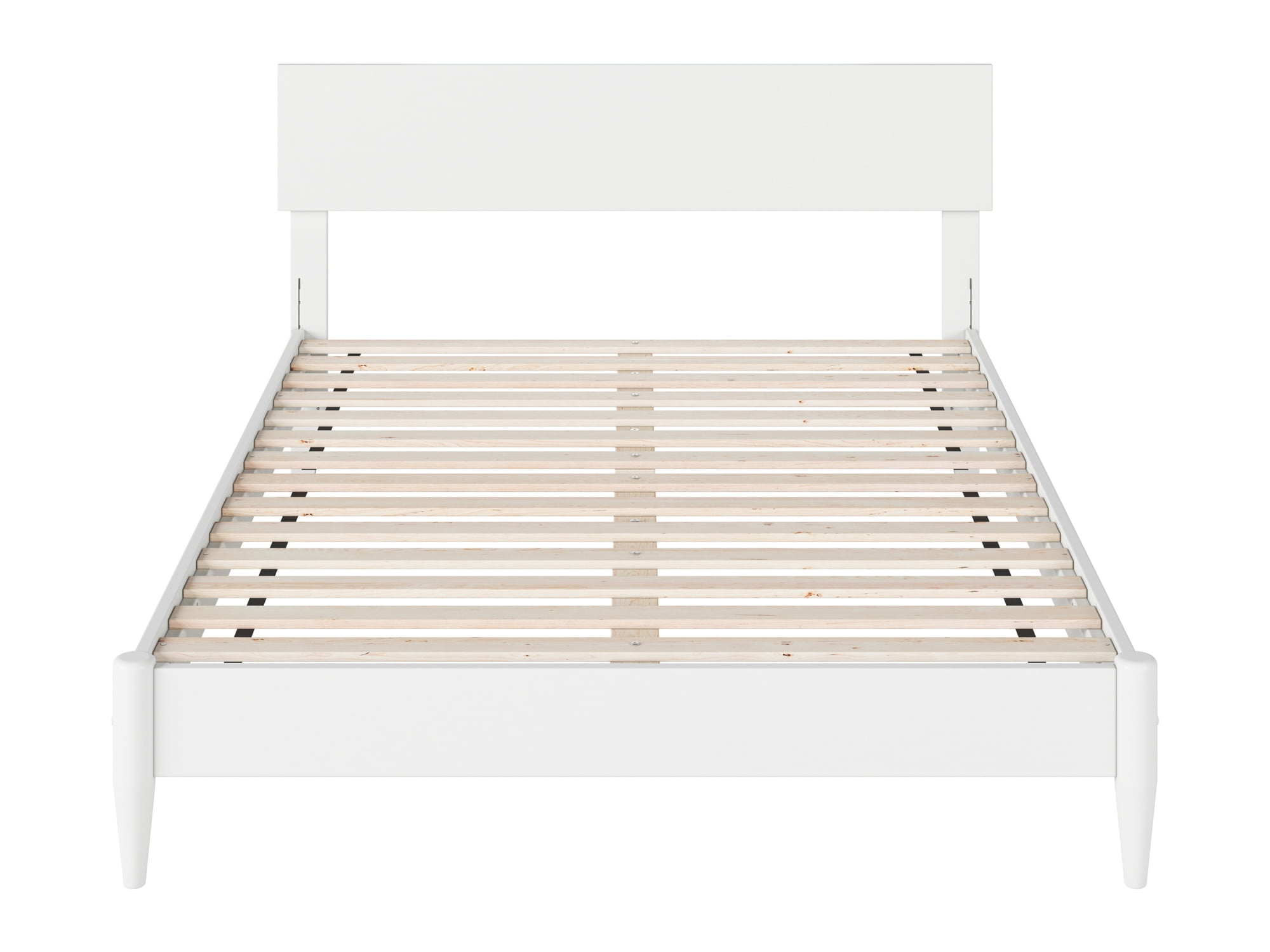 AFI Aria Full Modern Solid Wood Low Profile Platform Bed, White - Image 5