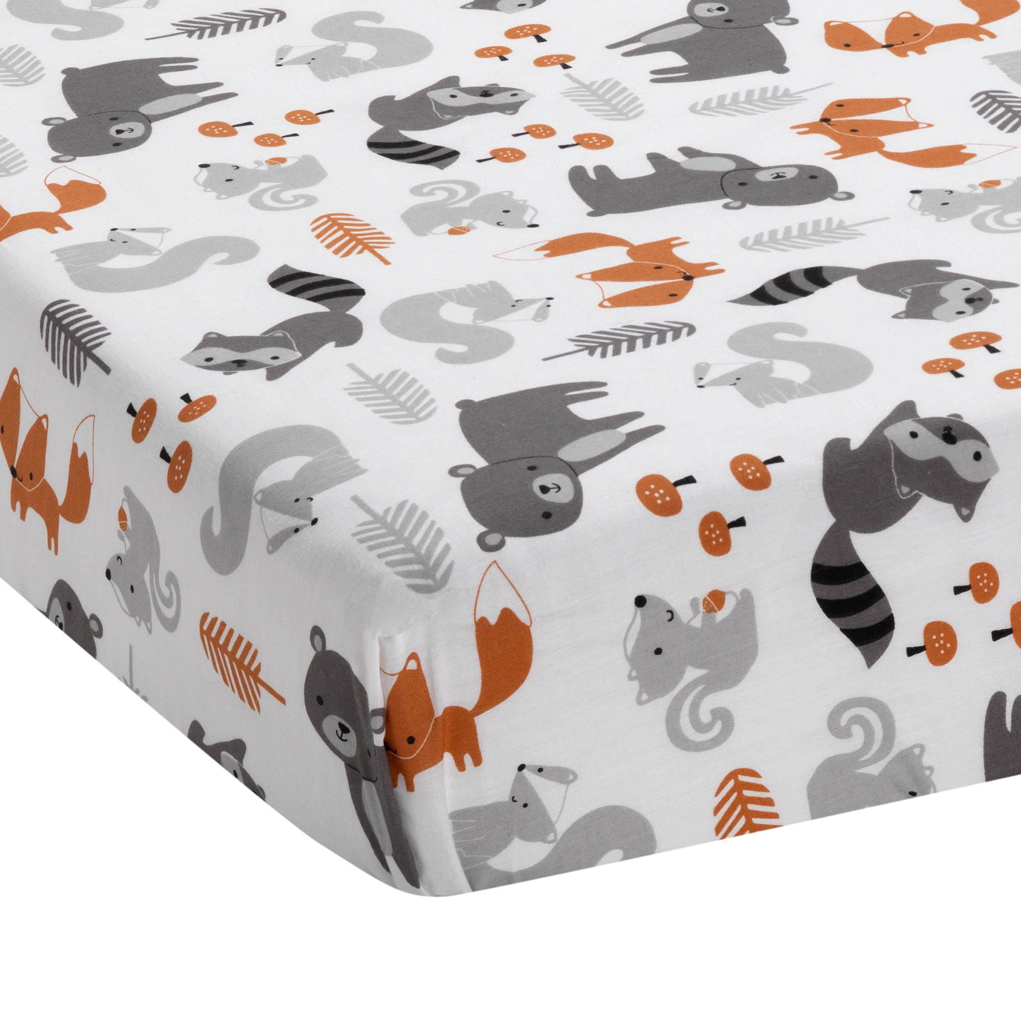 Bedtime Originals Acorn 3-Piece Crib Bedding Set - Gray, Animals, Woodland - Image 5