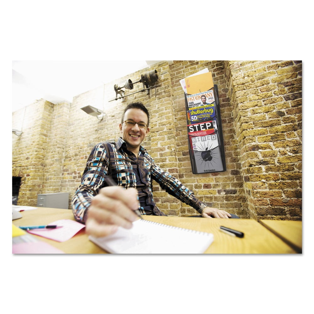 Safco 5-Pocket Black Onyx Magazine Rack - Image 5