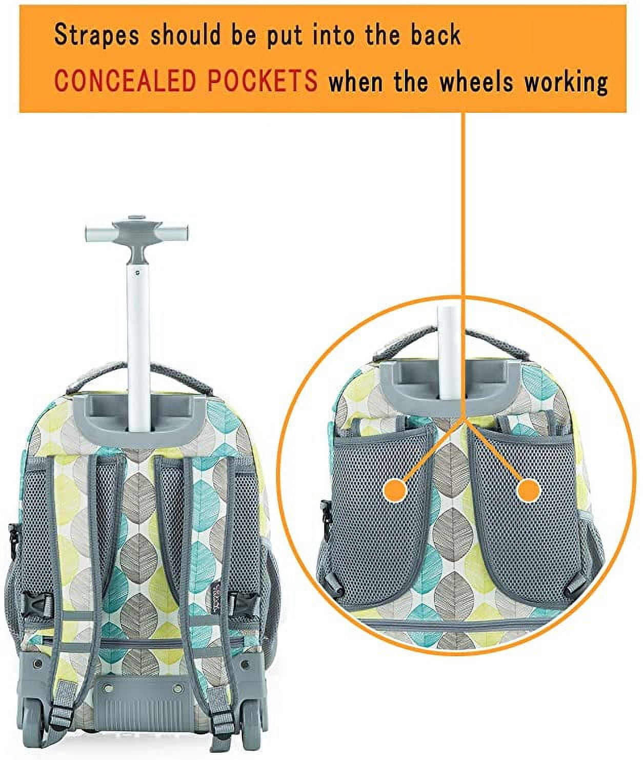 Tilami Rolling Backpack Laptop 18 inch with Lunch Bag - Image 5