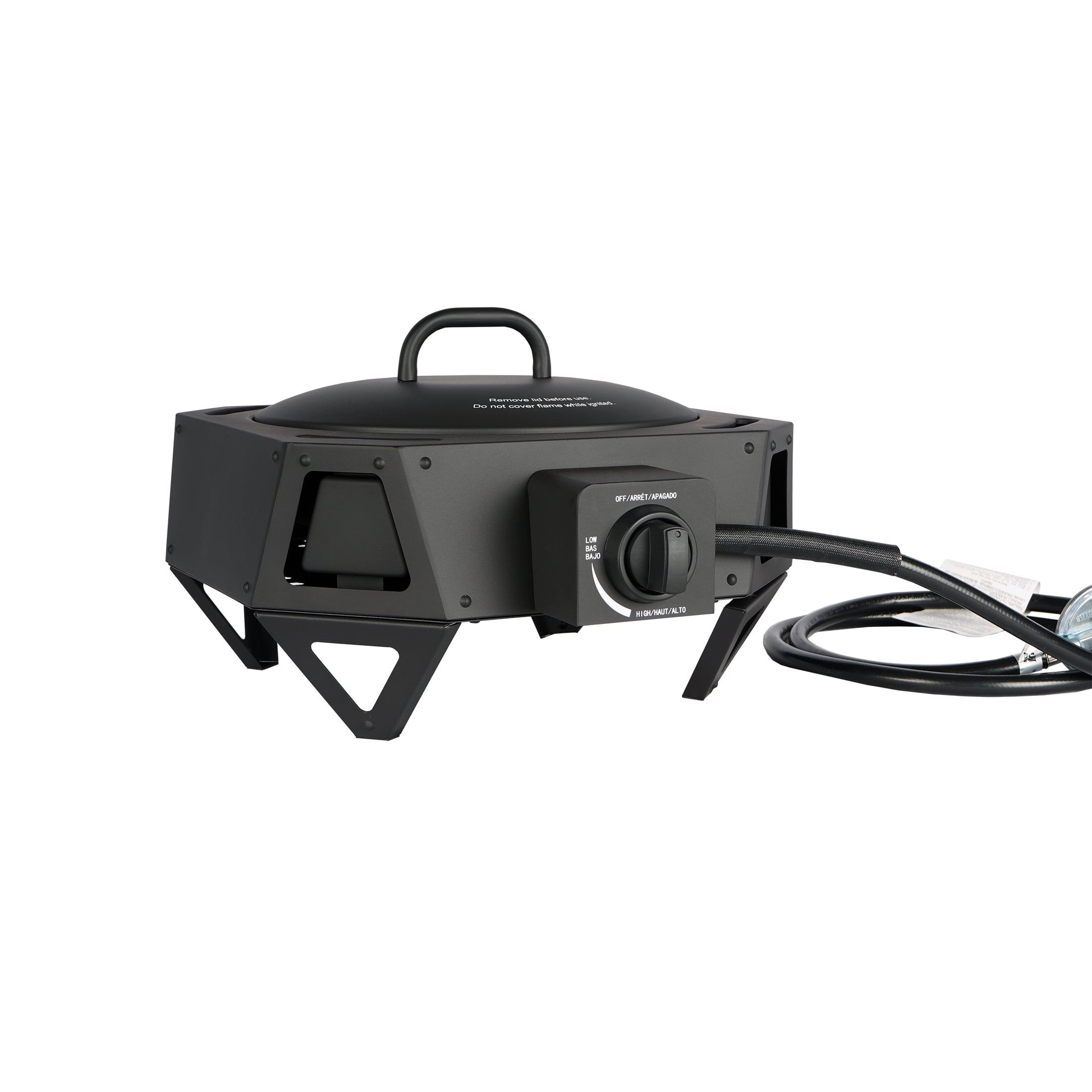 Ozark Trail 15" 54,000 BTU Propane Black Steel Portable Fire Pit with Locking Lid - Image 23