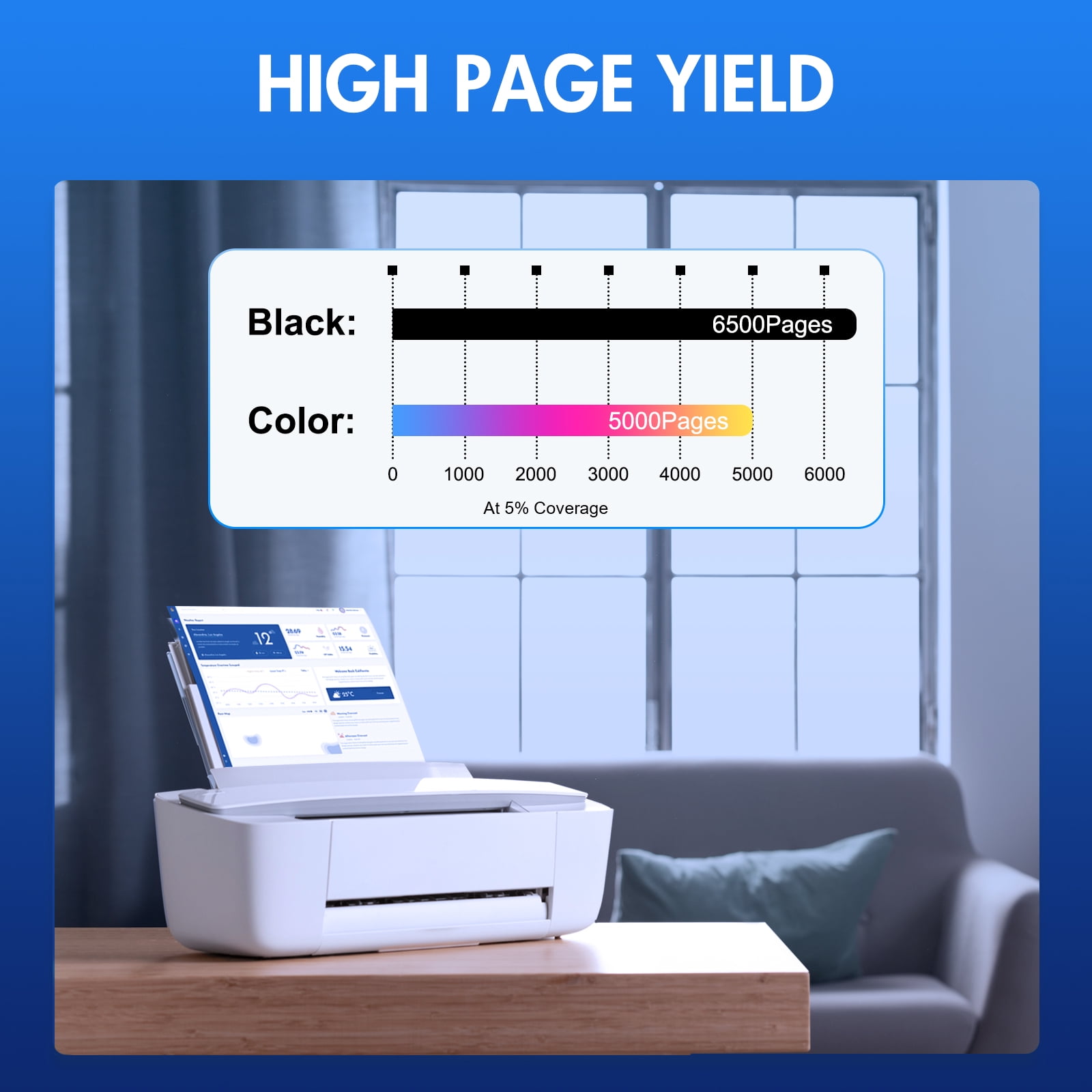 410A 410X High Yield Toner Cartridge Compatible for HP 410X CF410X 410A CF410A Color Laserjet MFP M477fnw M477fdw M477fdn M452dn M452nw M452dw M377 M477 M452 Printer Ink 5-Pack - Image 5