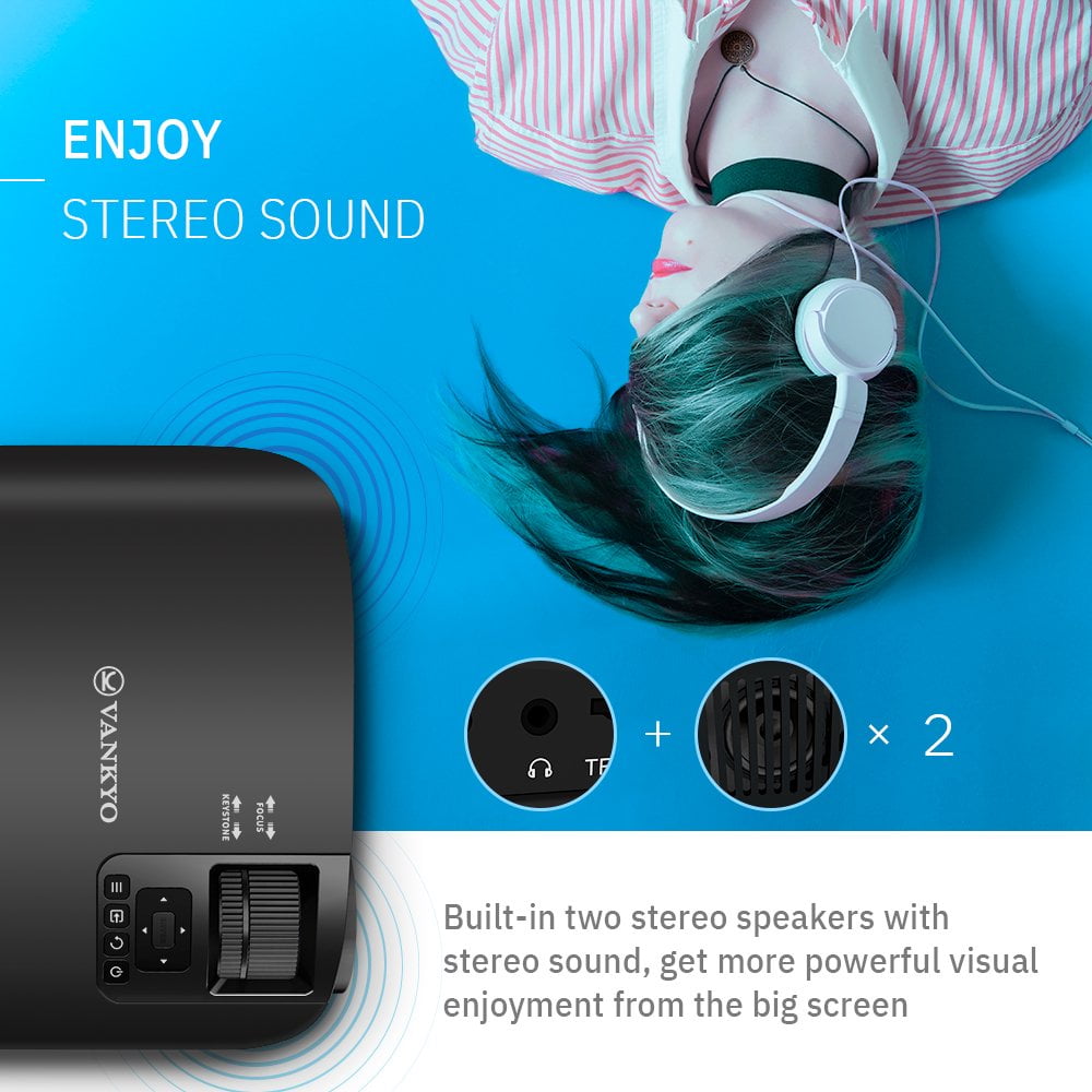 VANKYO Leisure 510 HD Movie Projector, Video Projector with 230" Projection Size, LCD, Support 1080P - Image 6