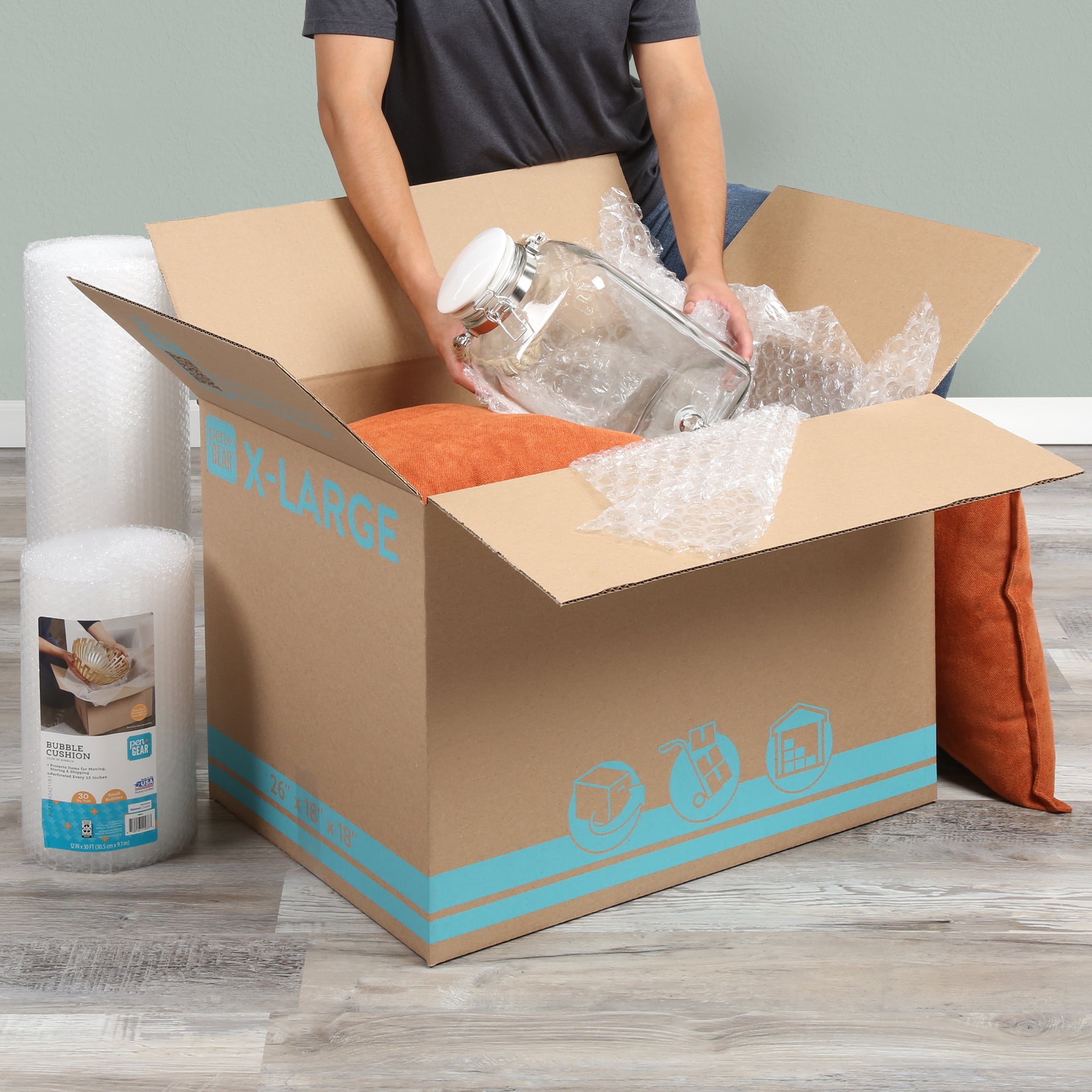 Pen+Gear Extra Large Recycled Moving Boxes, 26 in. L x 18 in. W x 18 in. H, Kraft, 25 Count - Image 10