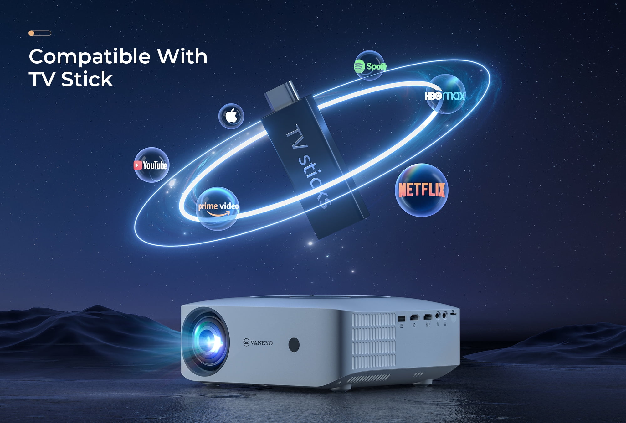 VANKYO Leisure E30T Native 1080P 5G WiFi Projector, Supports 4K & 5G Sync, Full HD LED Projector - Image 3