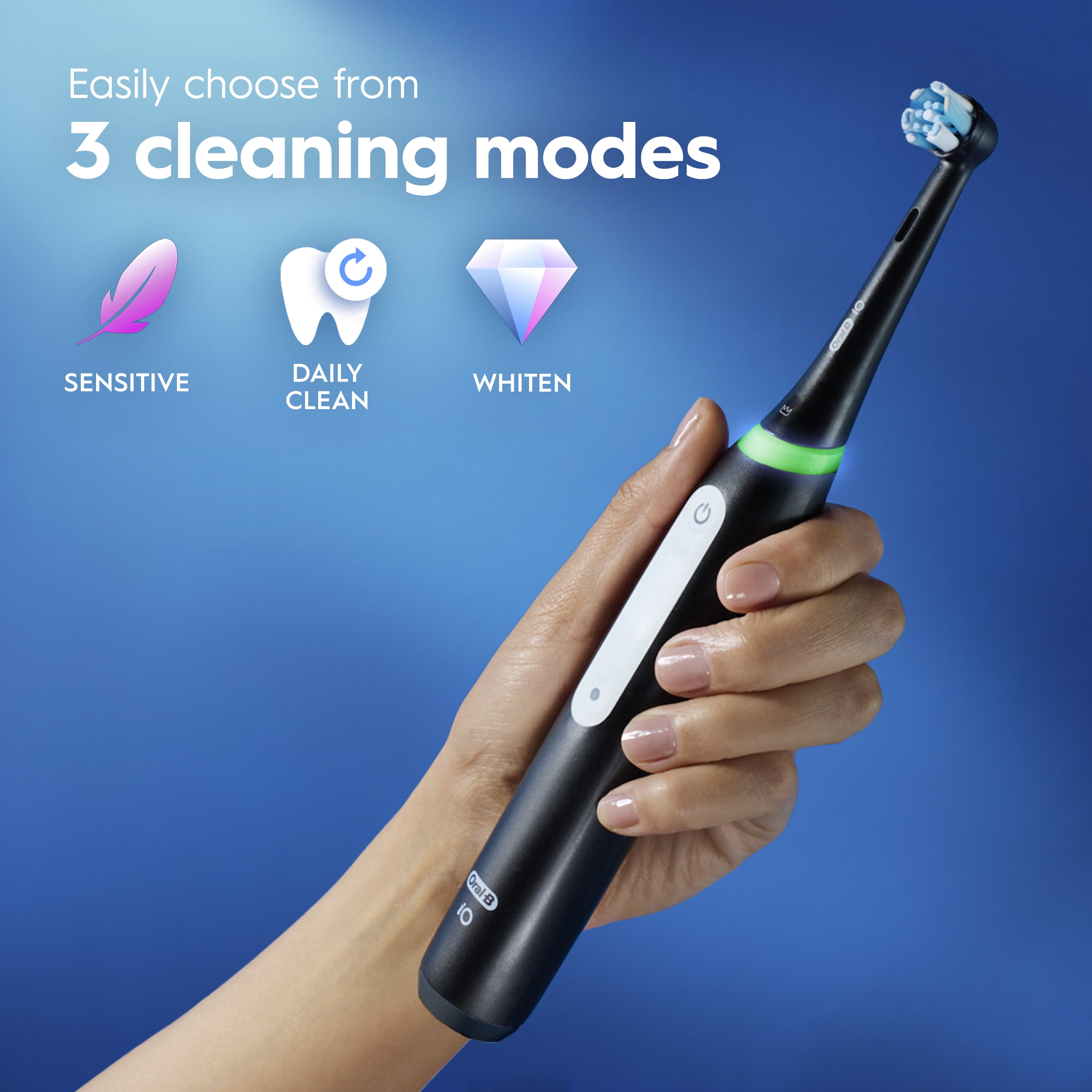 Oral-B iO3 Luxe Electric Toothbrush (1) with (1) Ultimate Clean Brush Head, (1) Brush Head Holder, and (1) Charger - Image 12