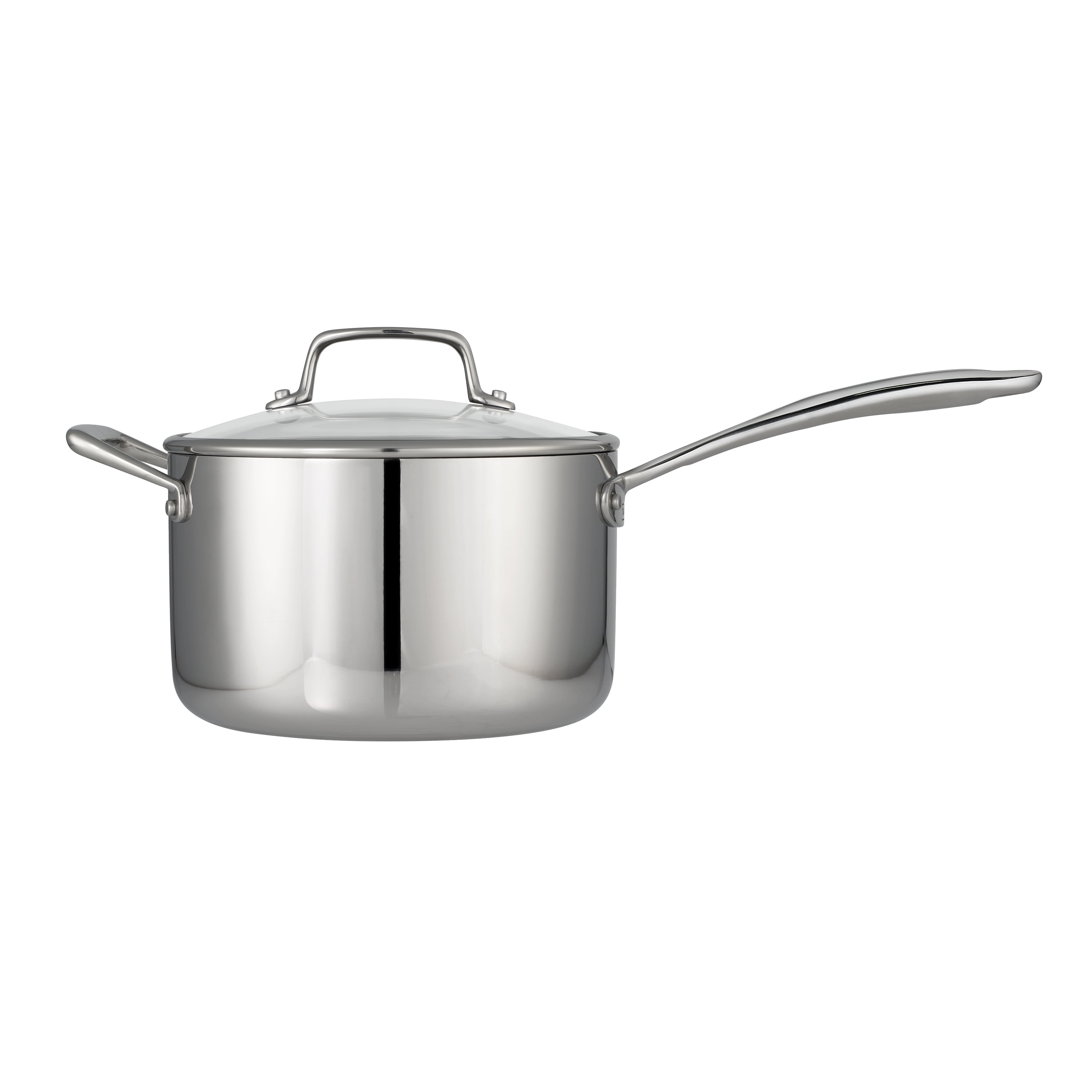 Tri-Ply Clad 4 Qt Covered Stainless Steel Sauce Pan - Image 14