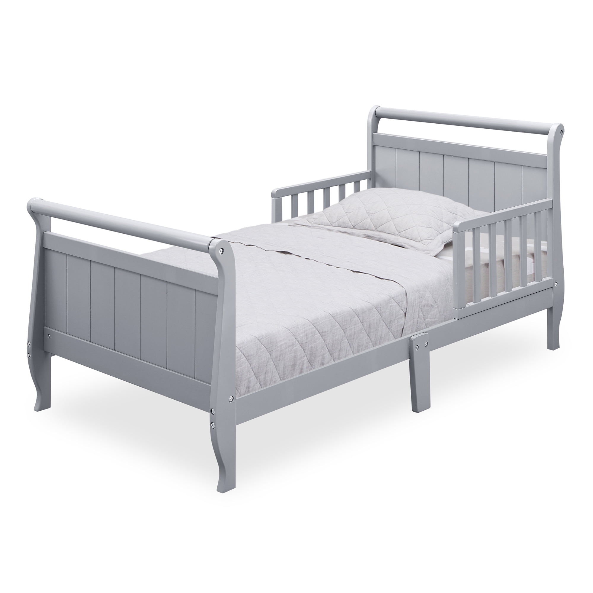 Delta Children Wood Sleigh Toddler Bed - Greenguard Gold Certified, Grey - Image 4