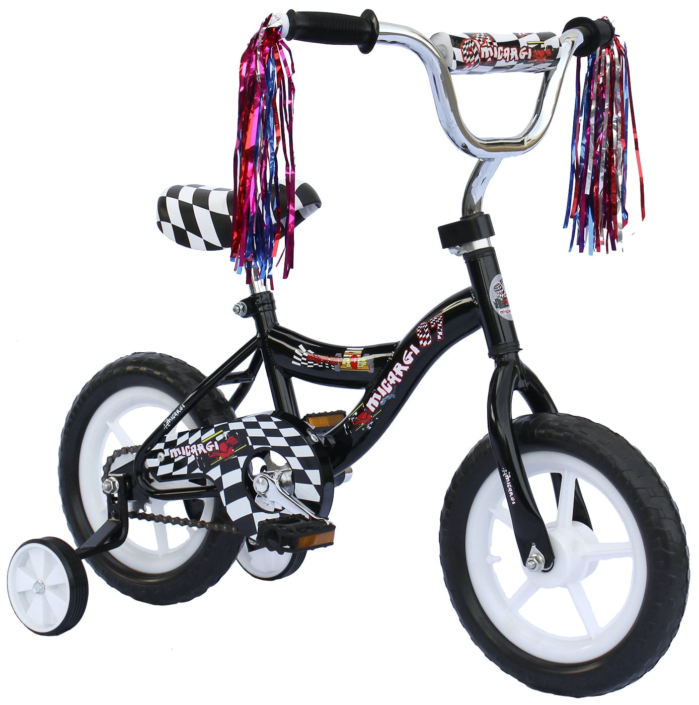 PlayWorld 12 In. Kid's Beginner Bicycle for 2-4 Years Old Boy's and Girl's with Foam Tire for Indoor Use No Brake, Black and White - Image 7