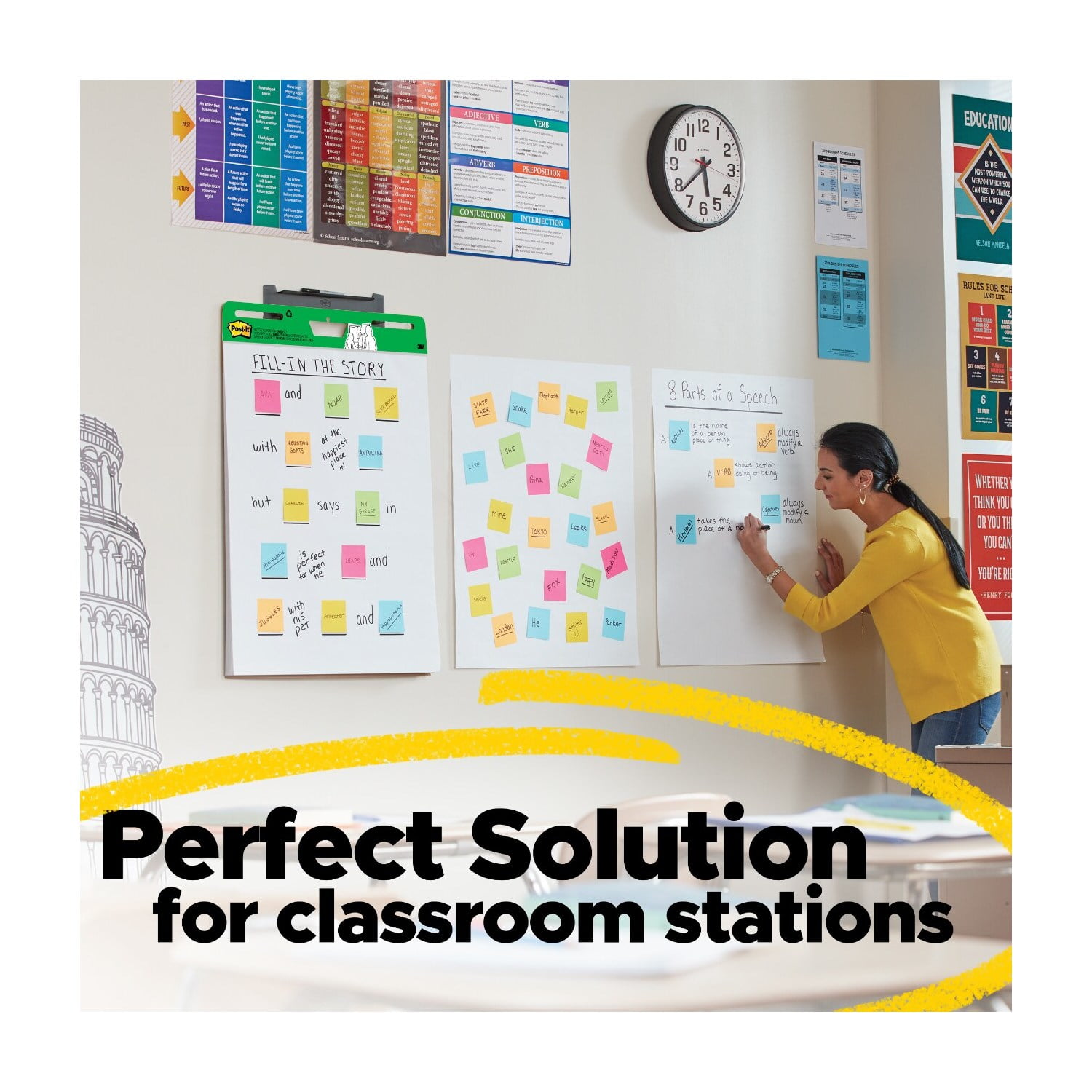 Post-it Self-Stick Easel Pads, White, 25 in. x 30 in., 2 Pads - Image 3