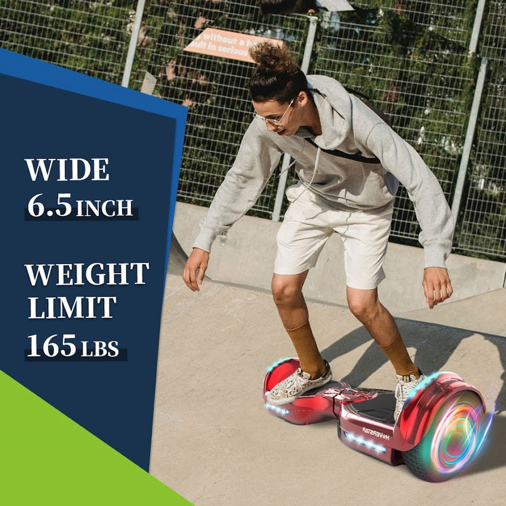Newest Bluetooth Hoverboard, Chrome Color Hover Board Led Wheels Self Balancing Scooter with Built-in Speaker for Kids, Teenager - Image 8