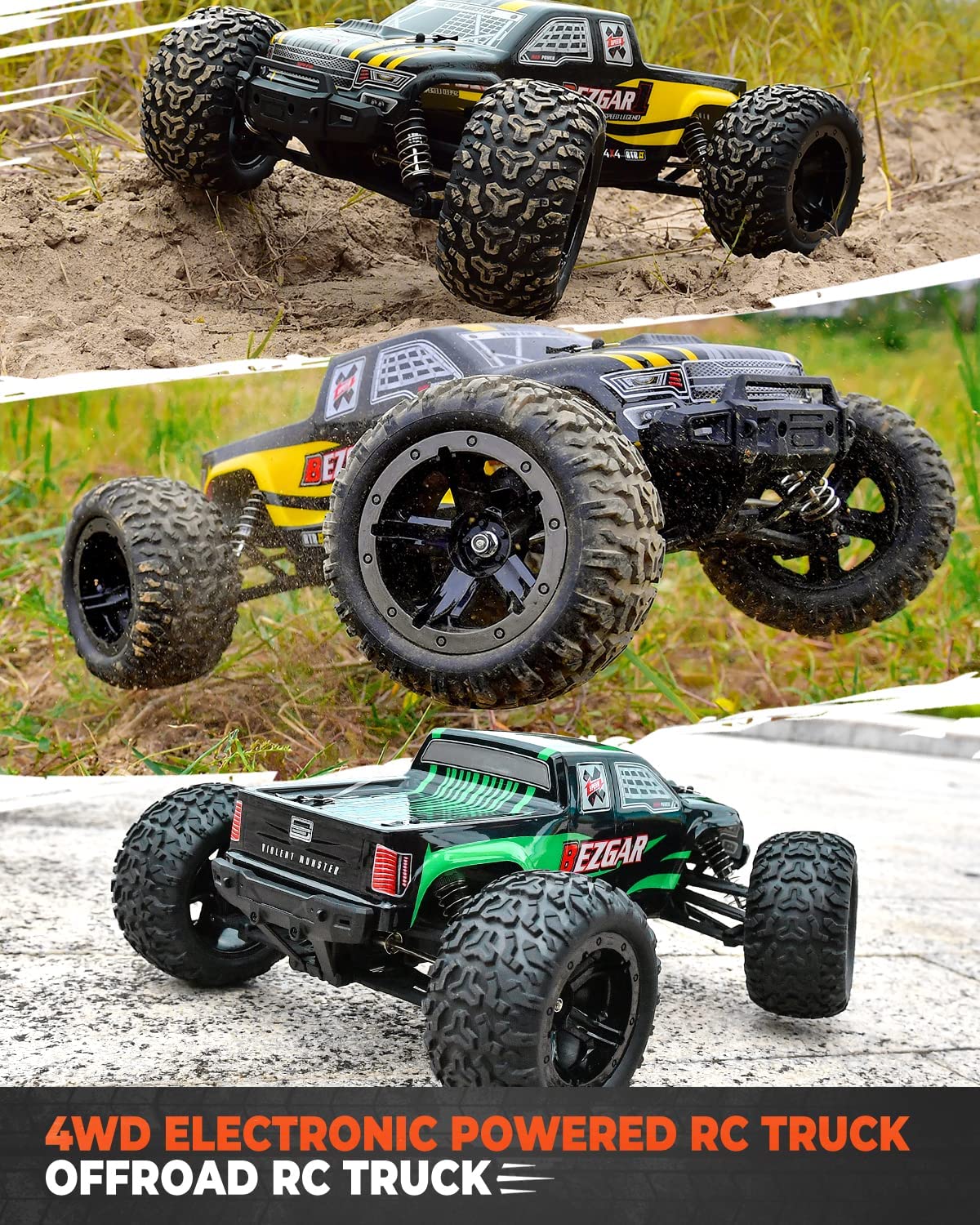 YCFUN 1:10 Remote Control Cars for Adults, 42KM/H RC Cars 4WD High Speed Brushed RC Trucks for Kids - Image 7