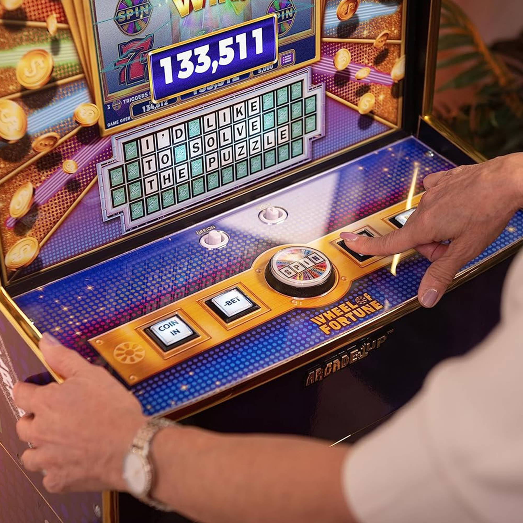 Arcade1Up Wheel of Fortune Tall Stand Up Cabinet Video Arcade Games - Image 3